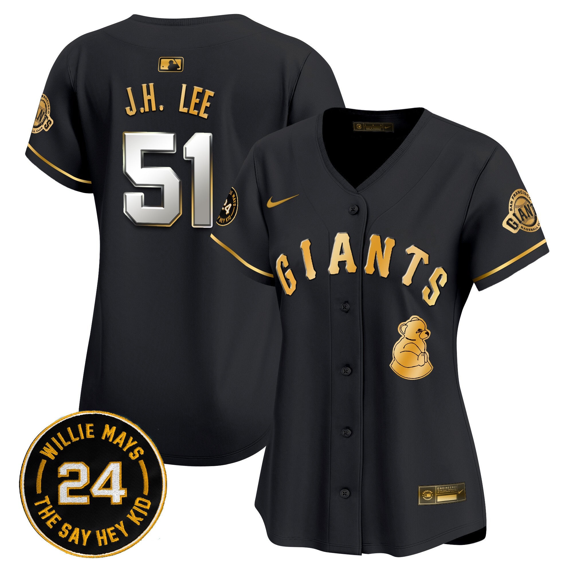 Women’s San Francisco 2024 Willie Mays Patch Vapor Premier Limited Jersey V4