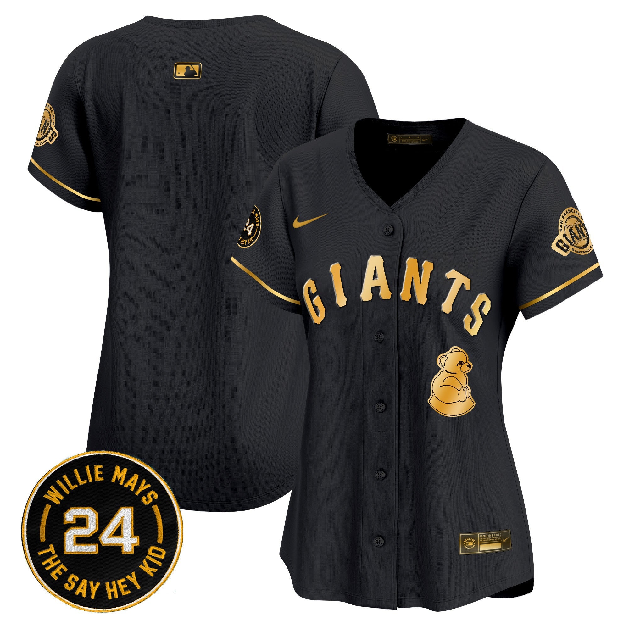 Women’s San Francisco 2024 Willie Mays Patch Vapor Premier Limited Jersey V4
