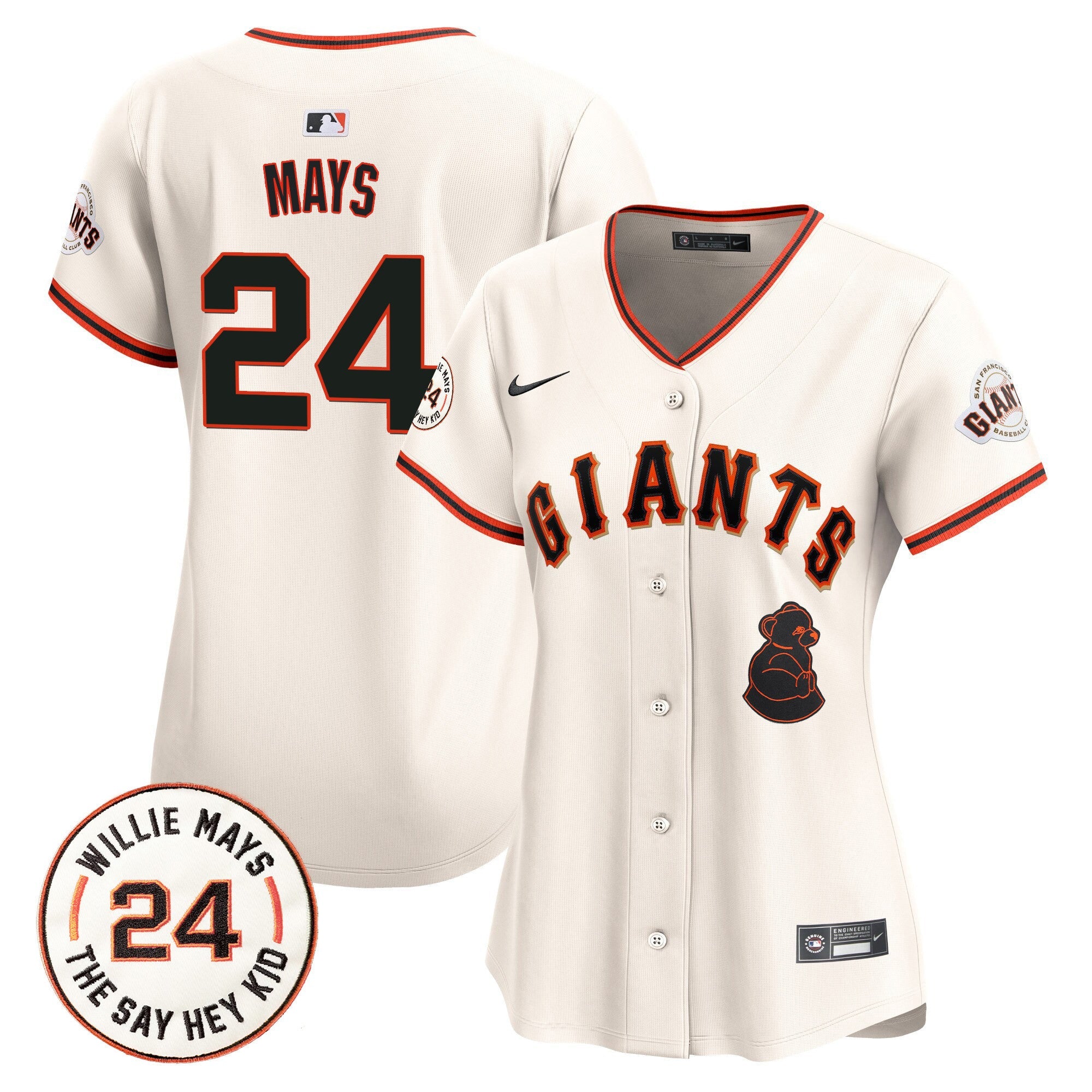 Women’s San Francisco 2024 Willie Mays Patch Vapor Premier Limited Jersey V4