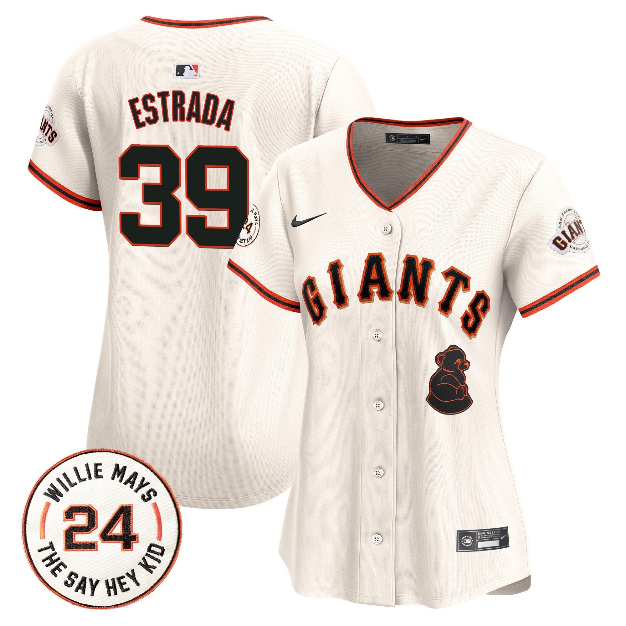 Women’s San Francisco 2024 Willie Mays Patch Vapor Premier Limited Jersey V4