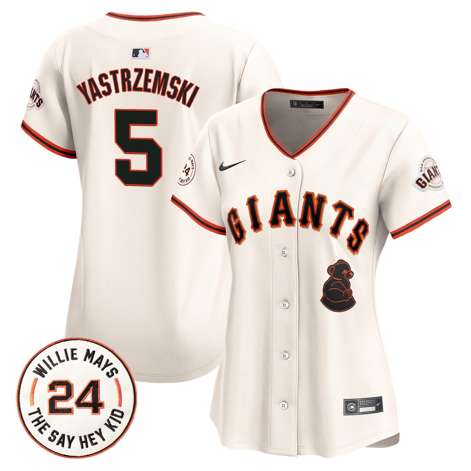 Women’s San Francisco 2024 Willie Mays Patch Vapor Premier Limited Jersey V4