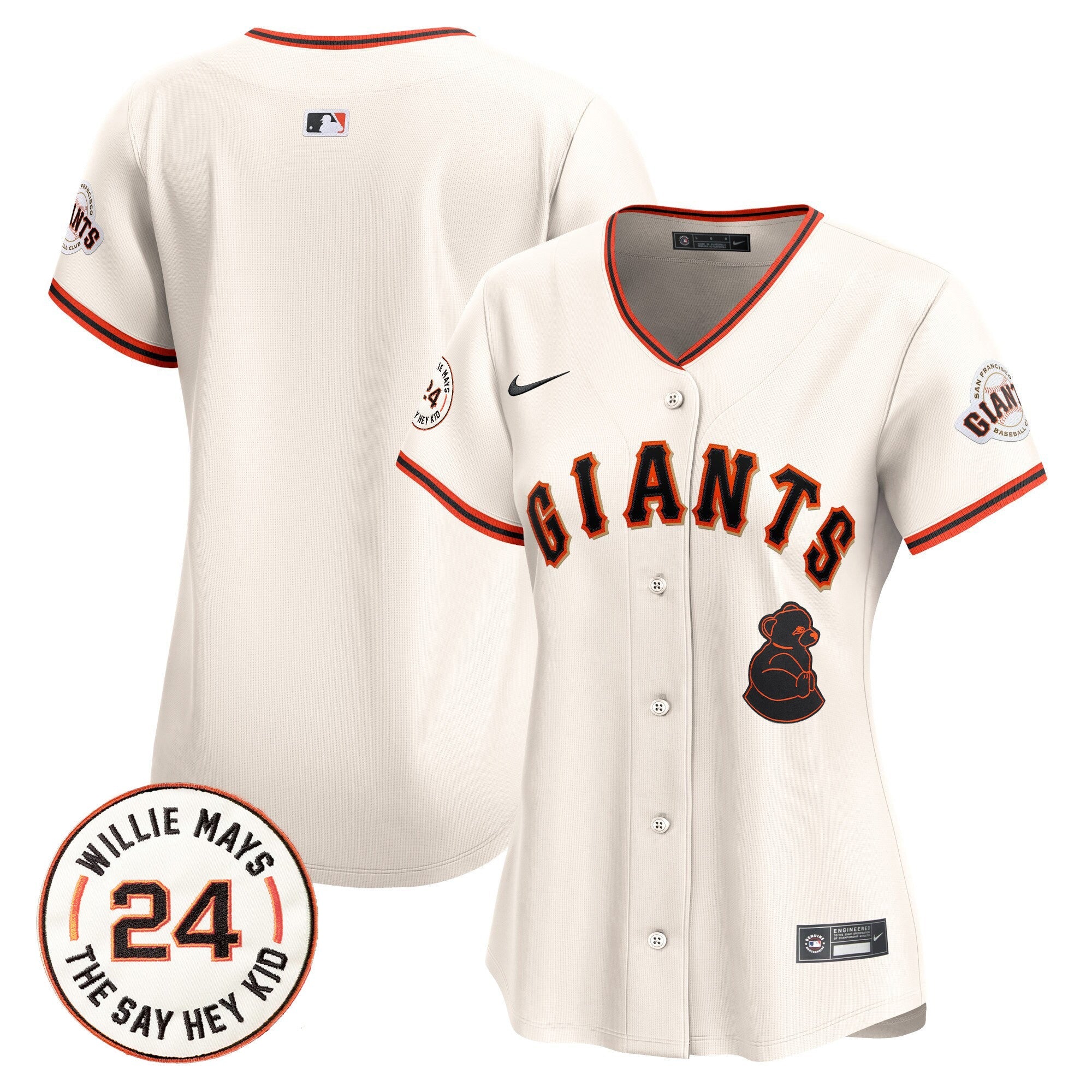 Women’s San Francisco 2024 Willie Mays Patch Vapor Premier Limited Jersey V4