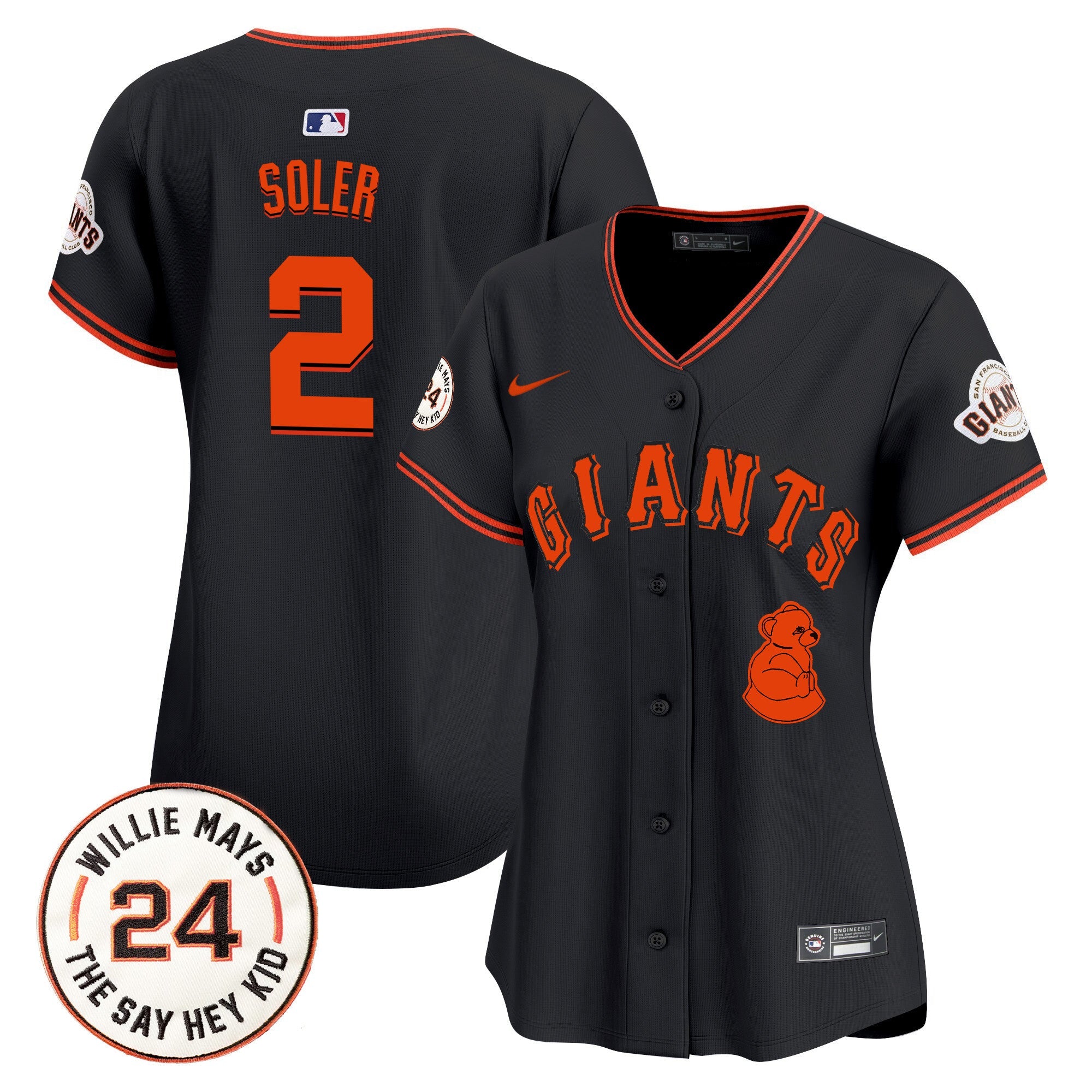 Women’s San Francisco 2024 Willie Mays Patch Vapor Premier Limited Jersey V4