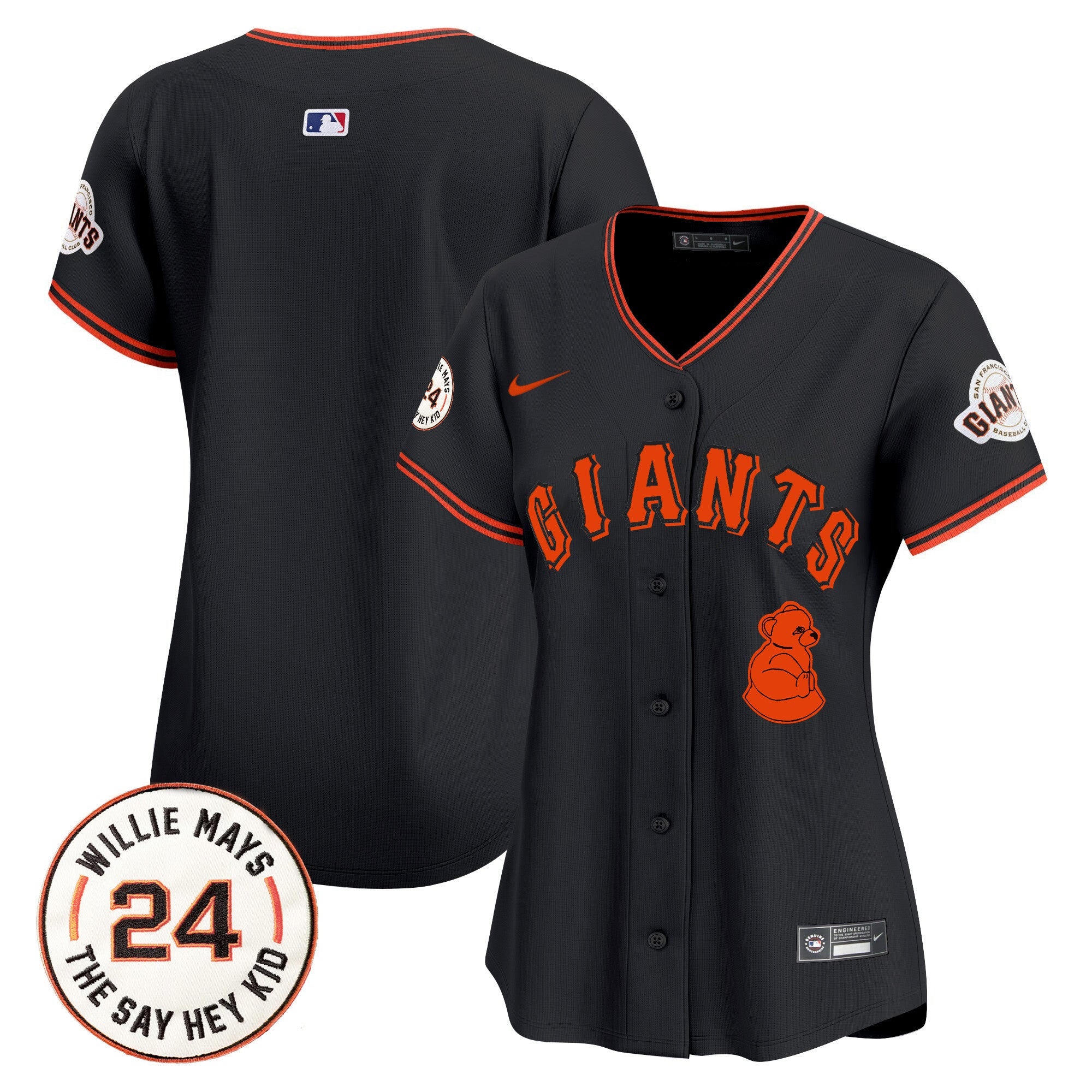 Women’s San Francisco 2024 Willie Mays Patch Vapor Premier Limited Jersey V4