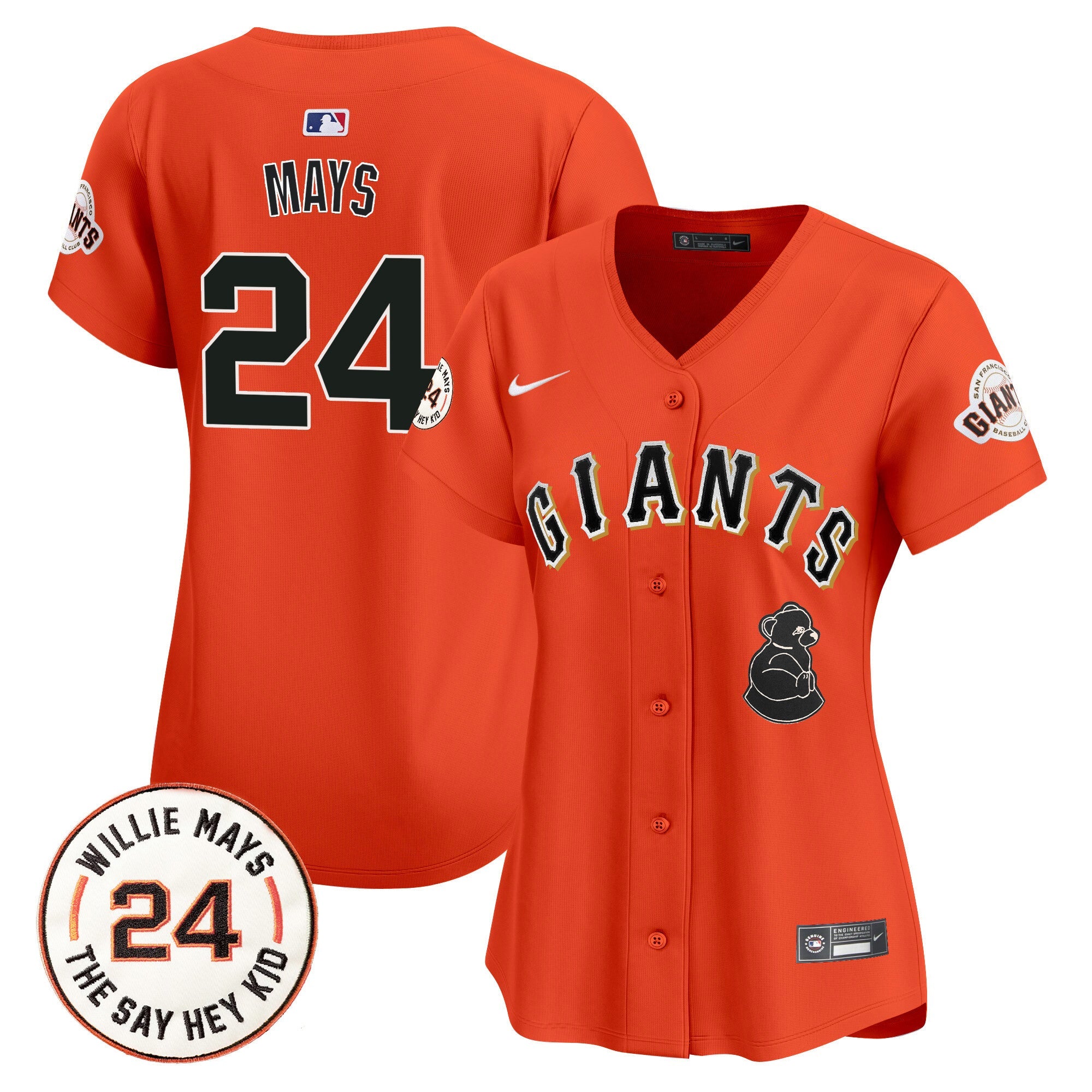 Women’s San Francisco 2024 Willie Mays Patch Vapor Premier Limited Jersey V4