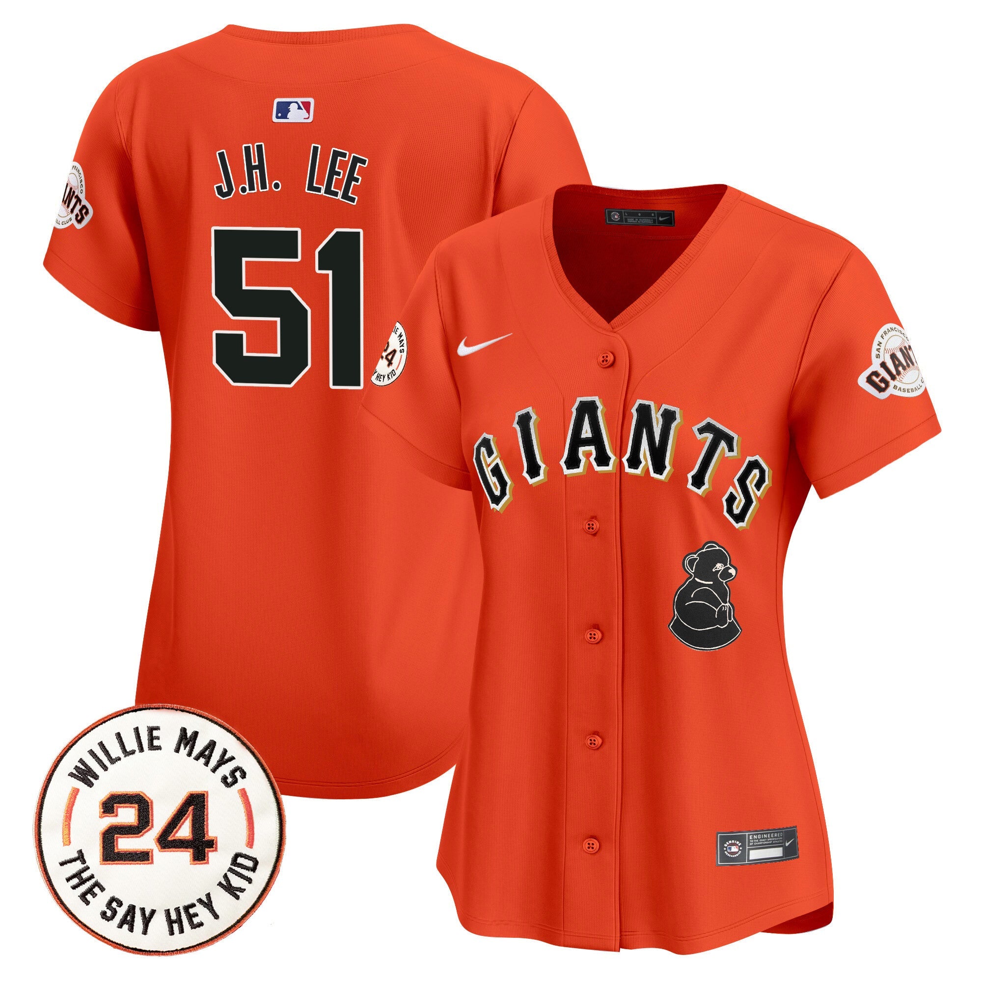 Women’s San Francisco 2024 Willie Mays Patch Vapor Premier Limited Jersey V4