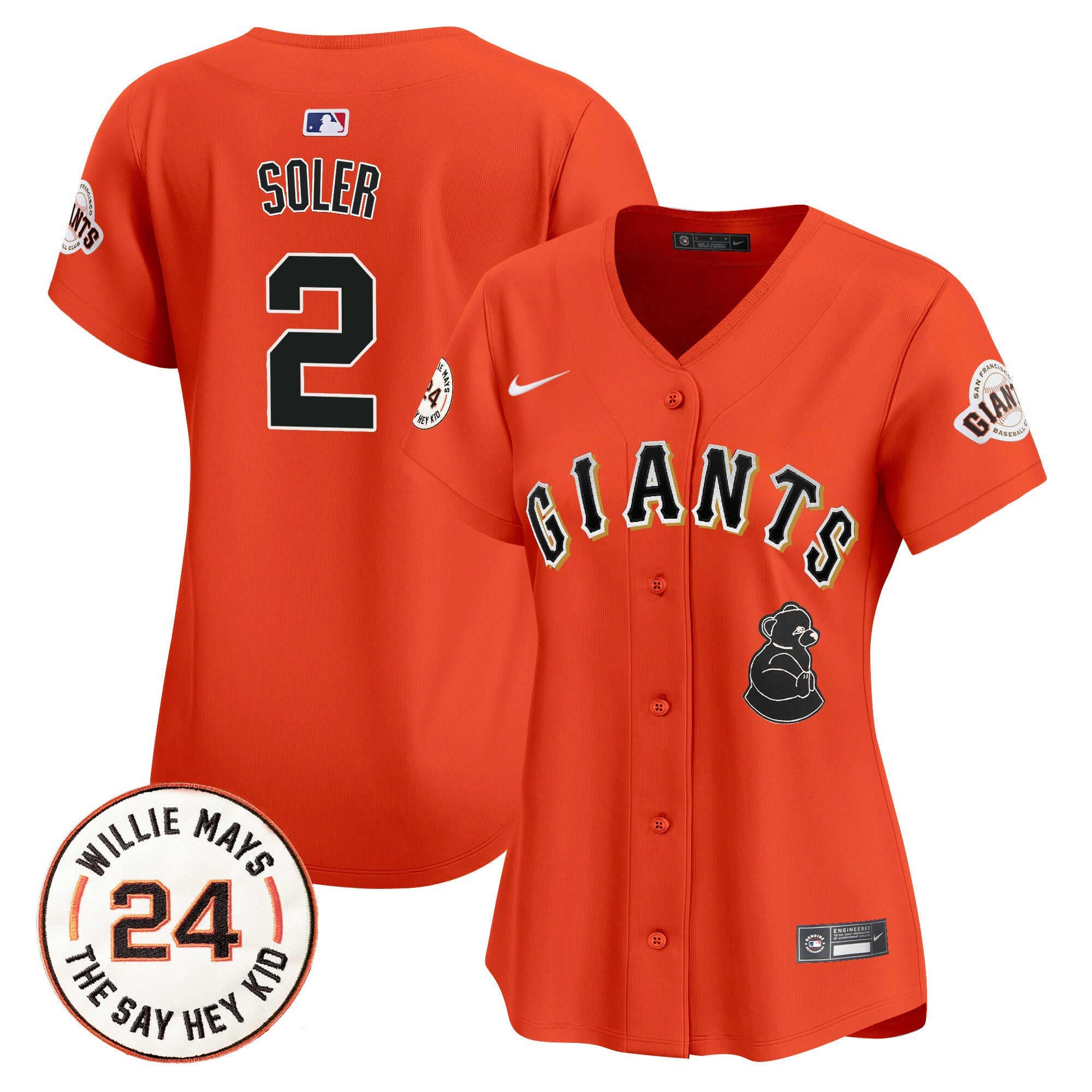 Women’s San Francisco 2024 Willie Mays Patch Vapor Premier Limited Jersey V4