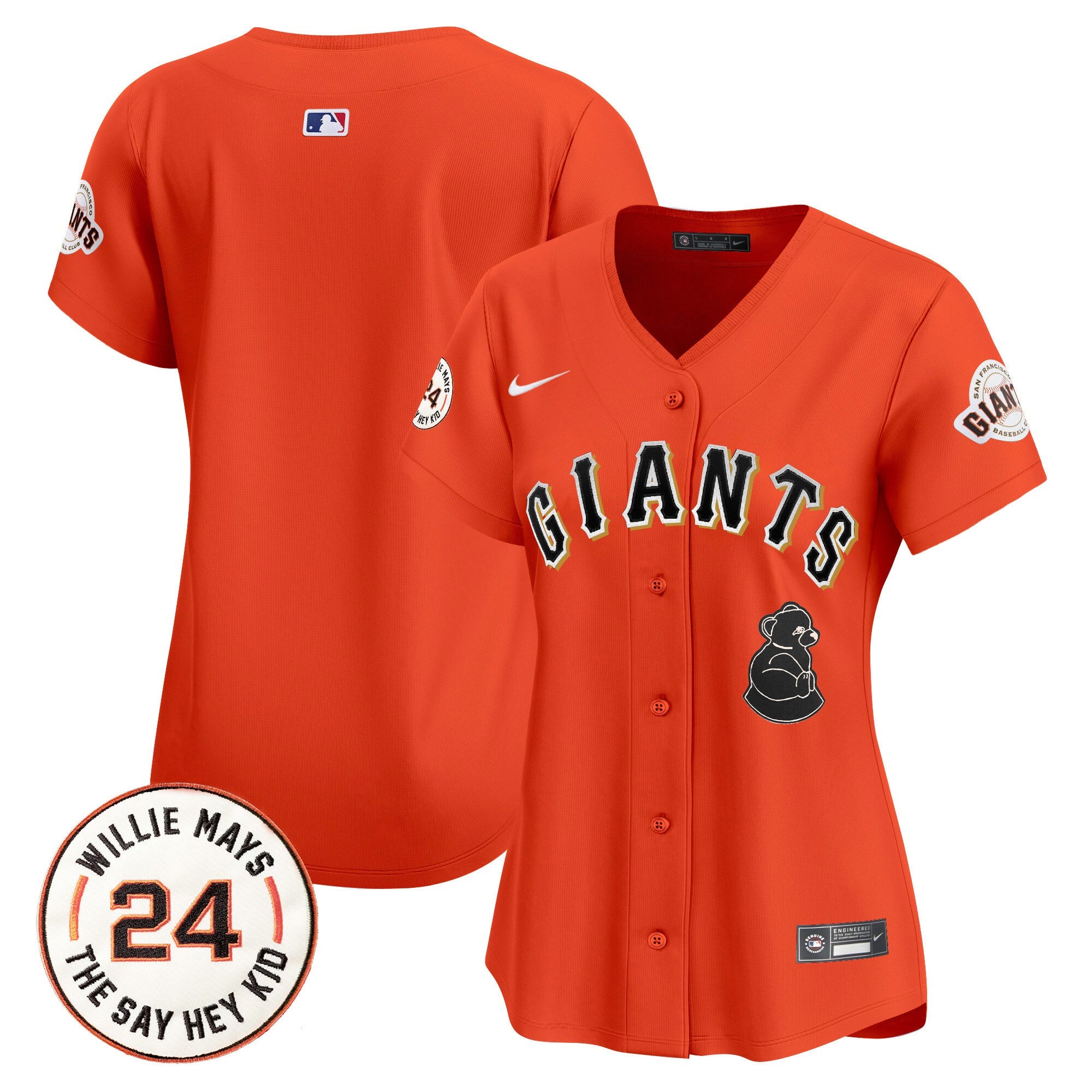 Women’s San Francisco 2024 Willie Mays Patch Vapor Premier Limited Jersey V4