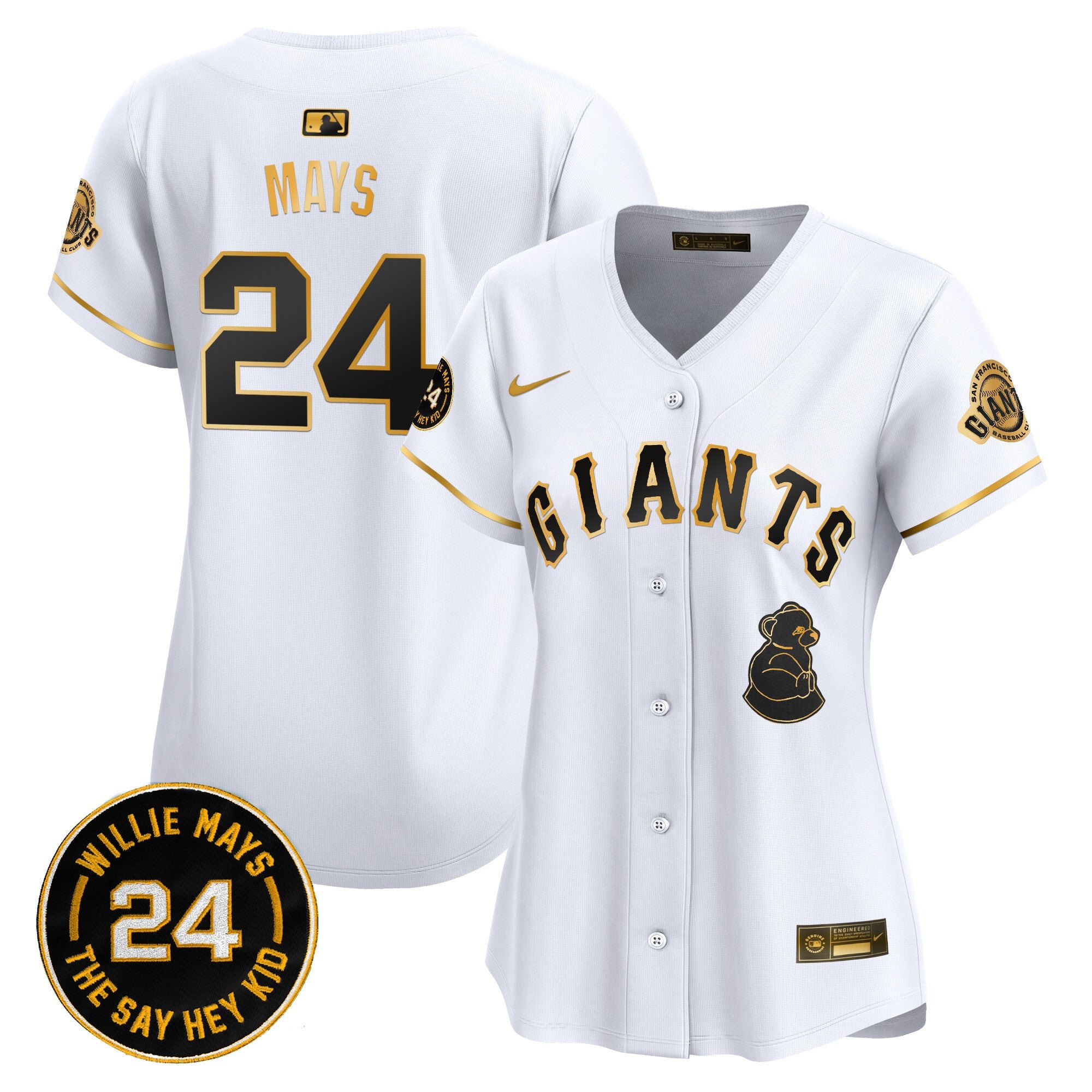 Women’s San Francisco 2024 Willie Mays Patch Vapor Premier Limited Jersey V4