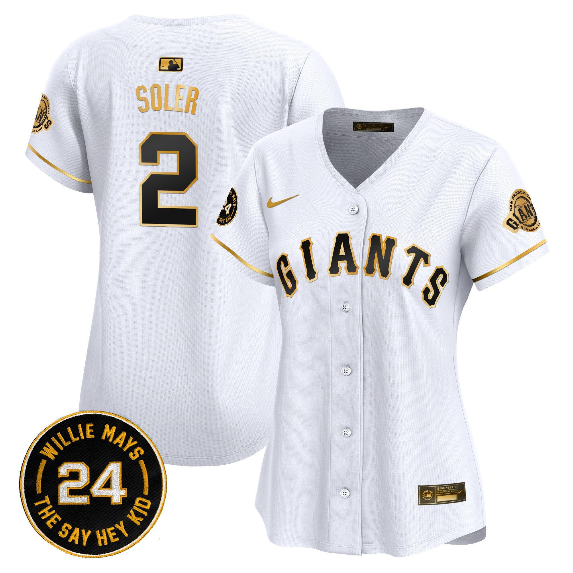Women’s San Francisco 2024 Willie Mays Patch Vapor Premier Limited Jersey
