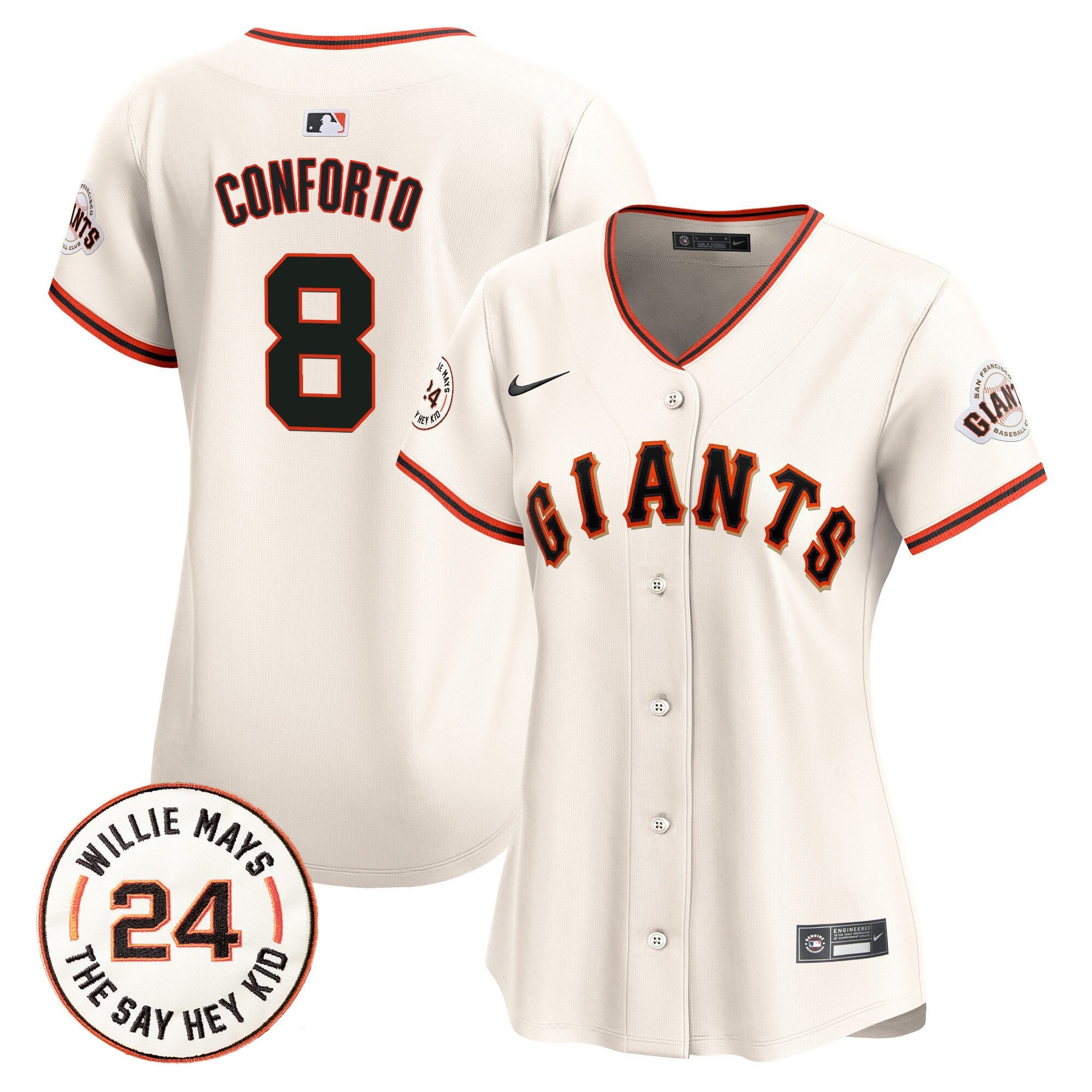 Women’s San Francisco 2024 Willie Mays Patch Vapor Premier Limited Jersey