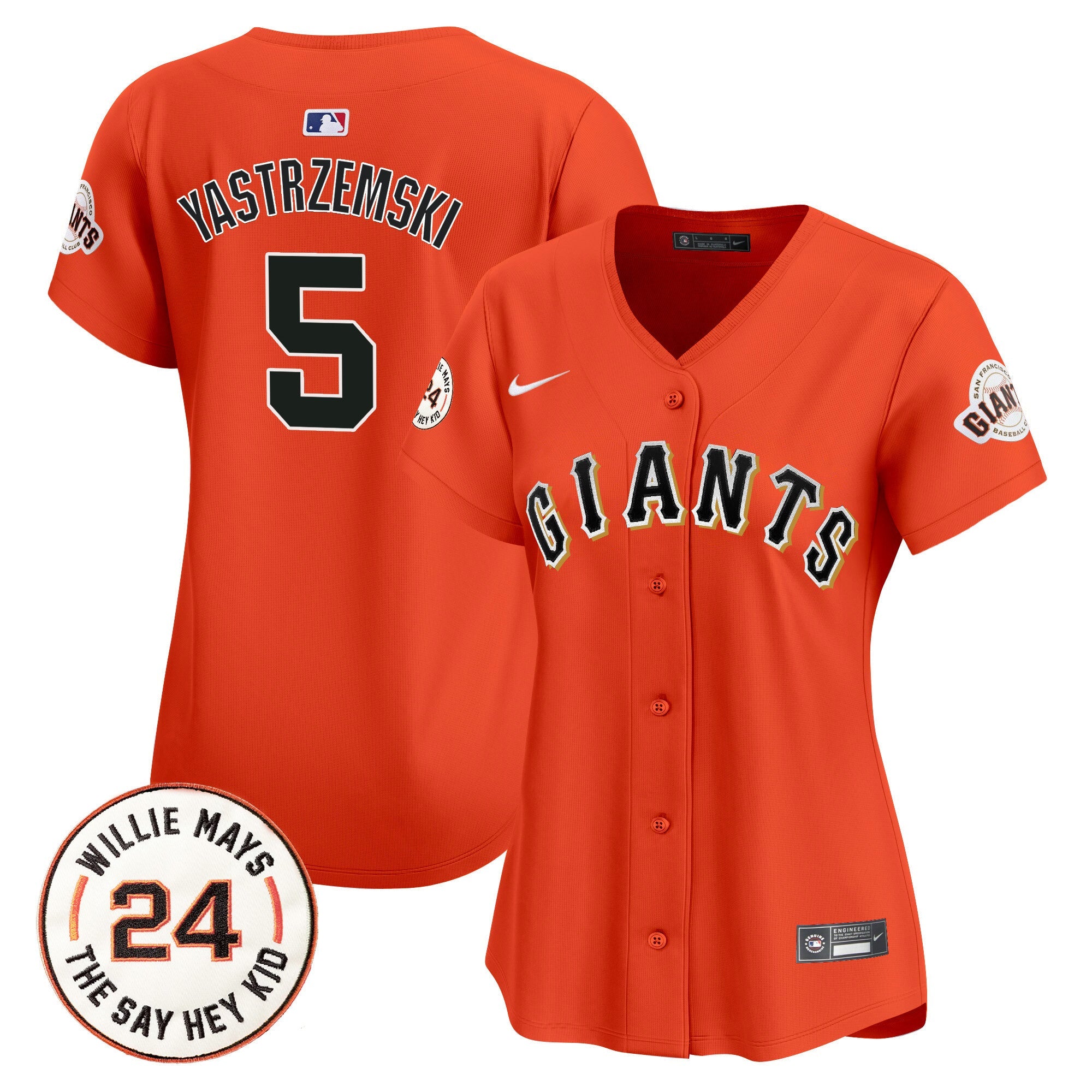 Women’s San Francisco 2024 Willie Mays Patch Vapor Premier Limited Jersey