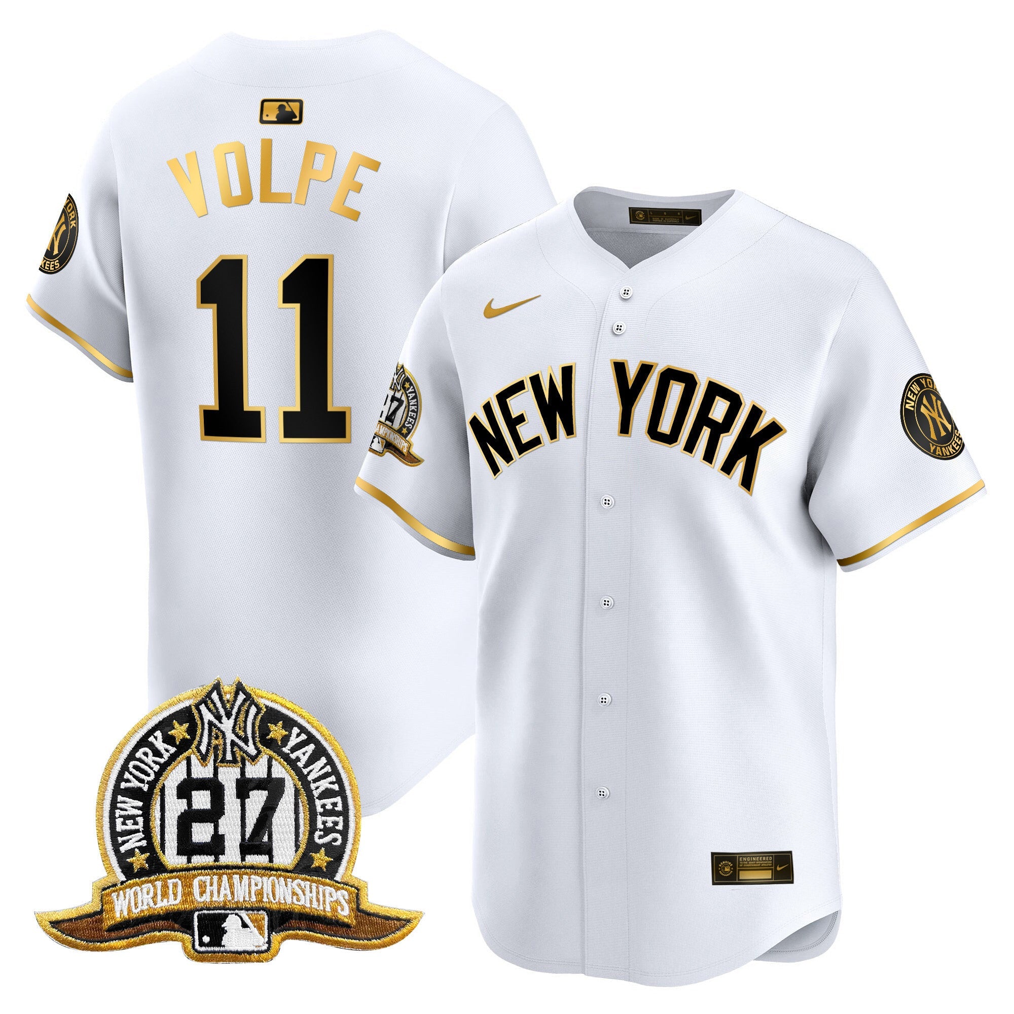 Men’s New York 27 Time Champions Patch Vapor Premier Limited Jersey V2