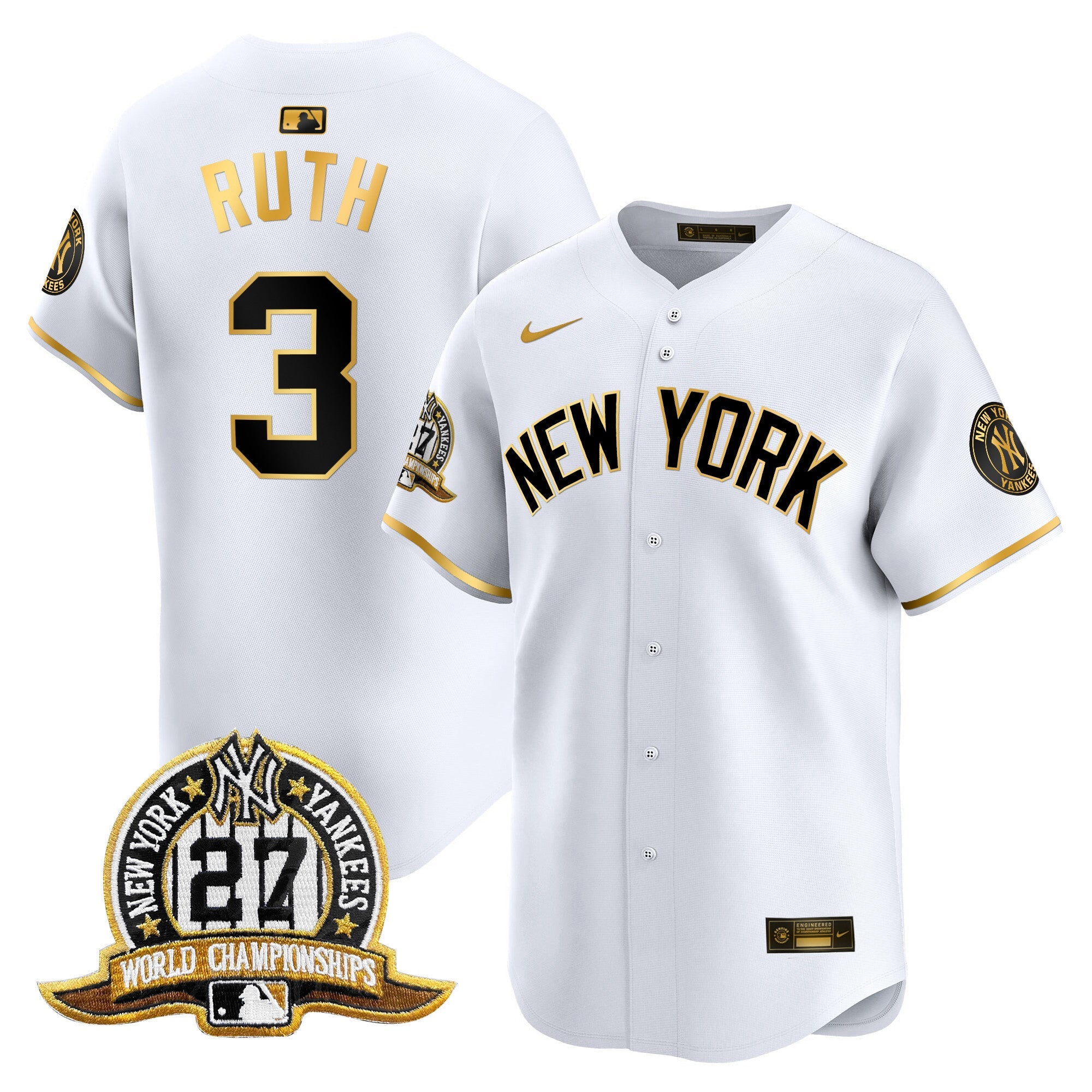 Men’s New York 27 Time Champions Patch Vapor Premier Limited Jersey V2