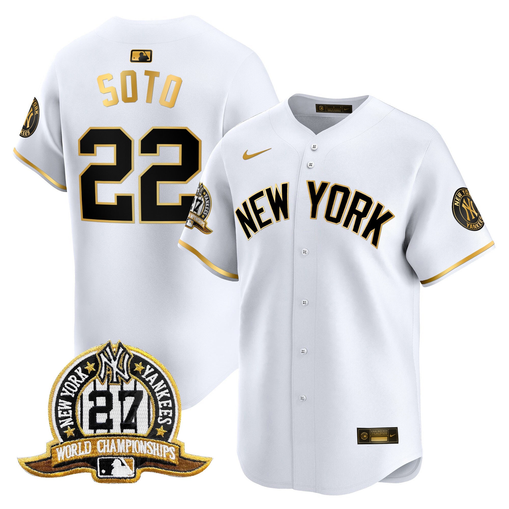 Men’s New York 27 Time Champions Patch Vapor Premier Limited Jersey V2