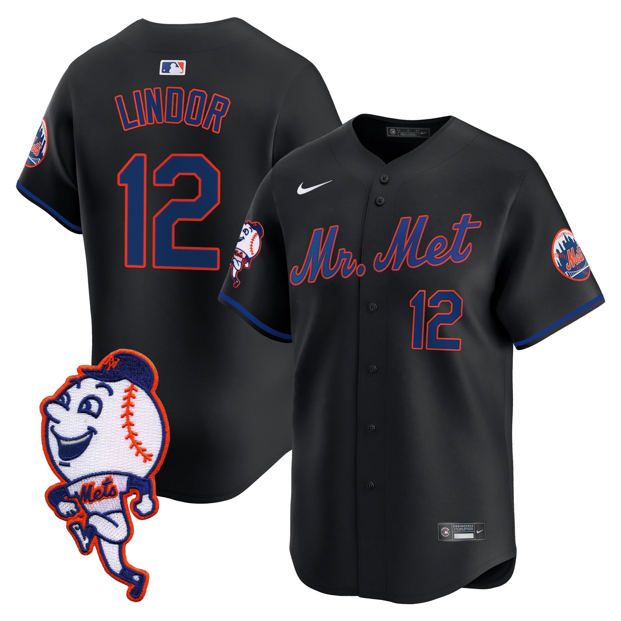 Men’s Mr. Met Patch Vapor Premier Limited Jersey