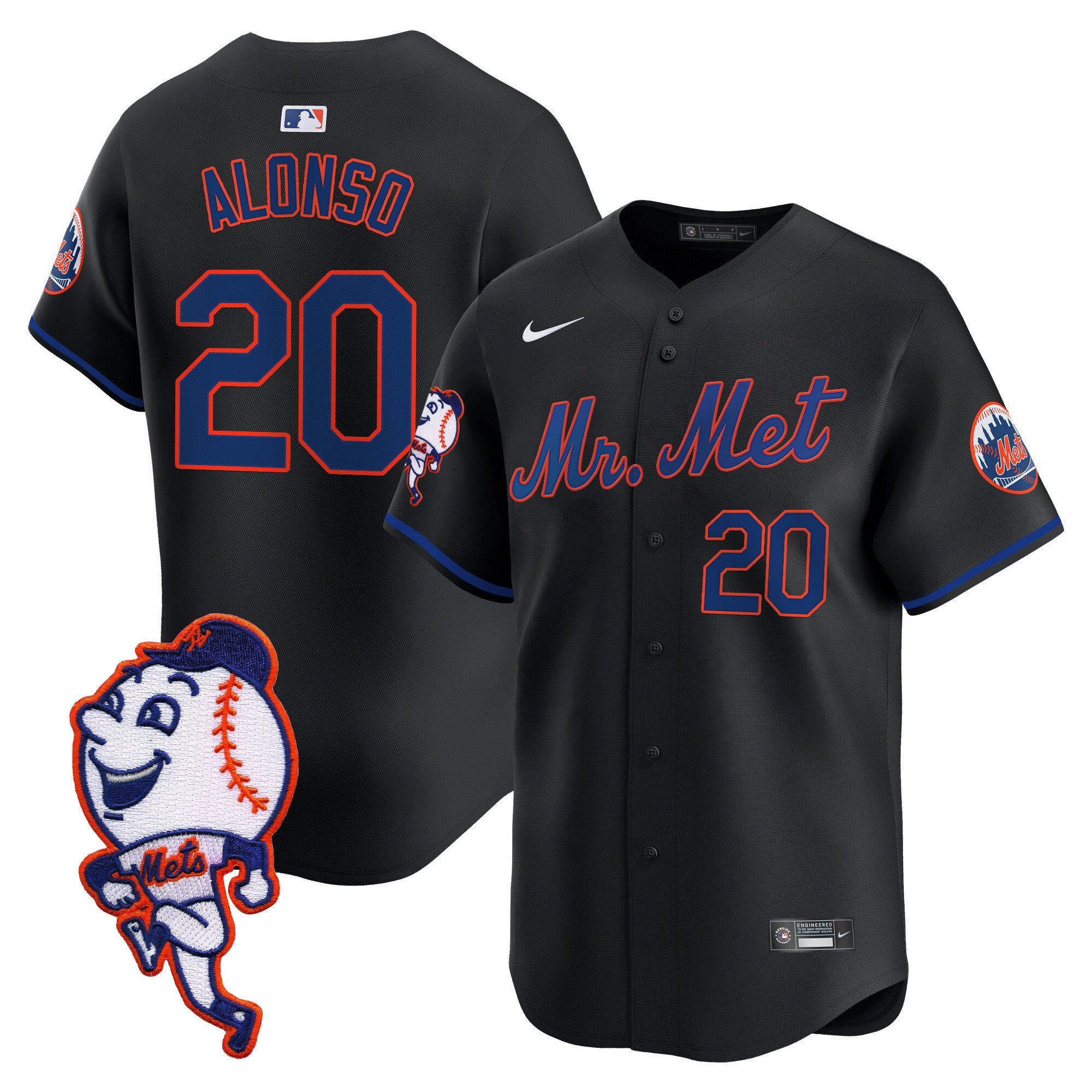 Men’s Mr. Met Patch Vapor Premier Limited Jersey
