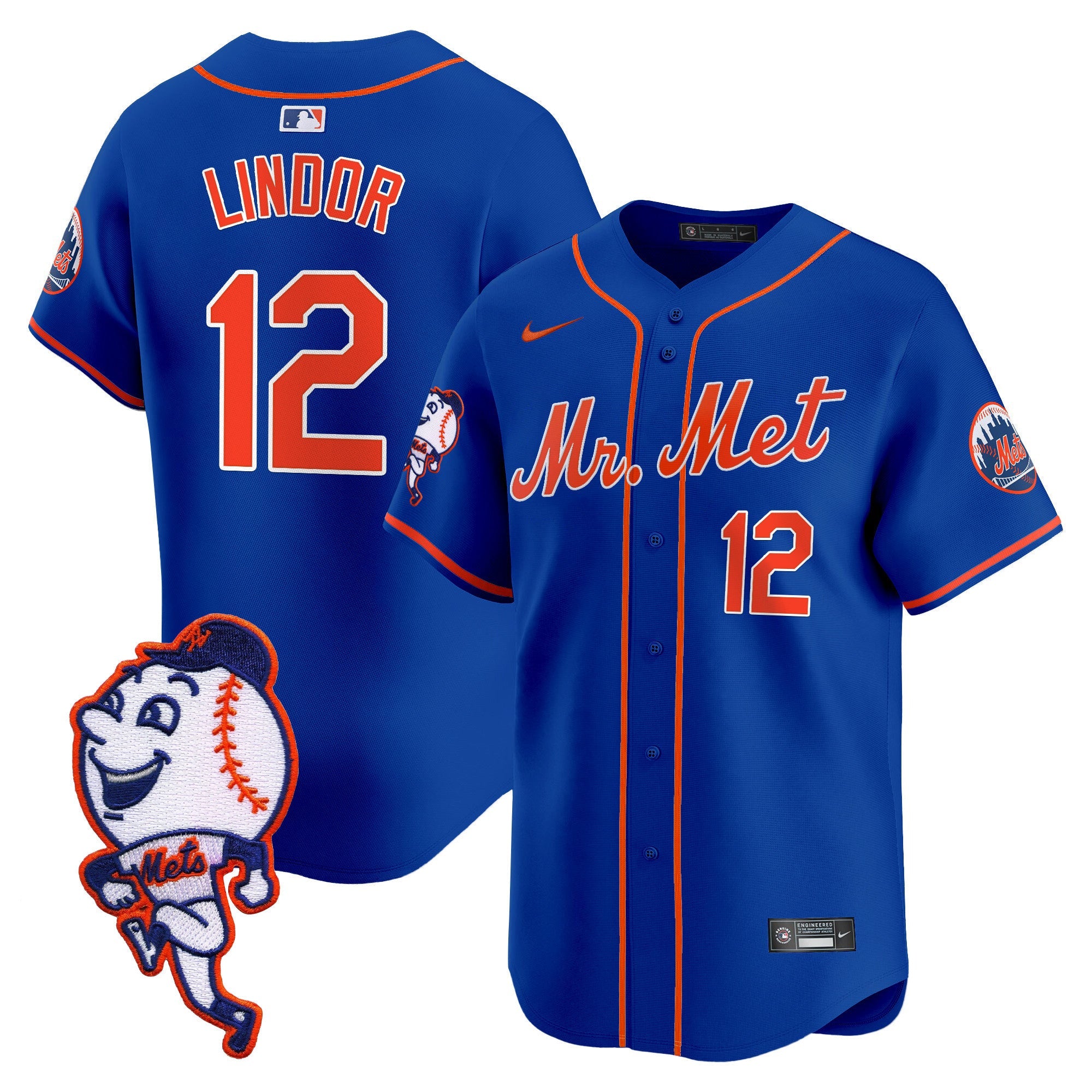 Men’s Mr. Met Patch Vapor Premier Limited Jersey