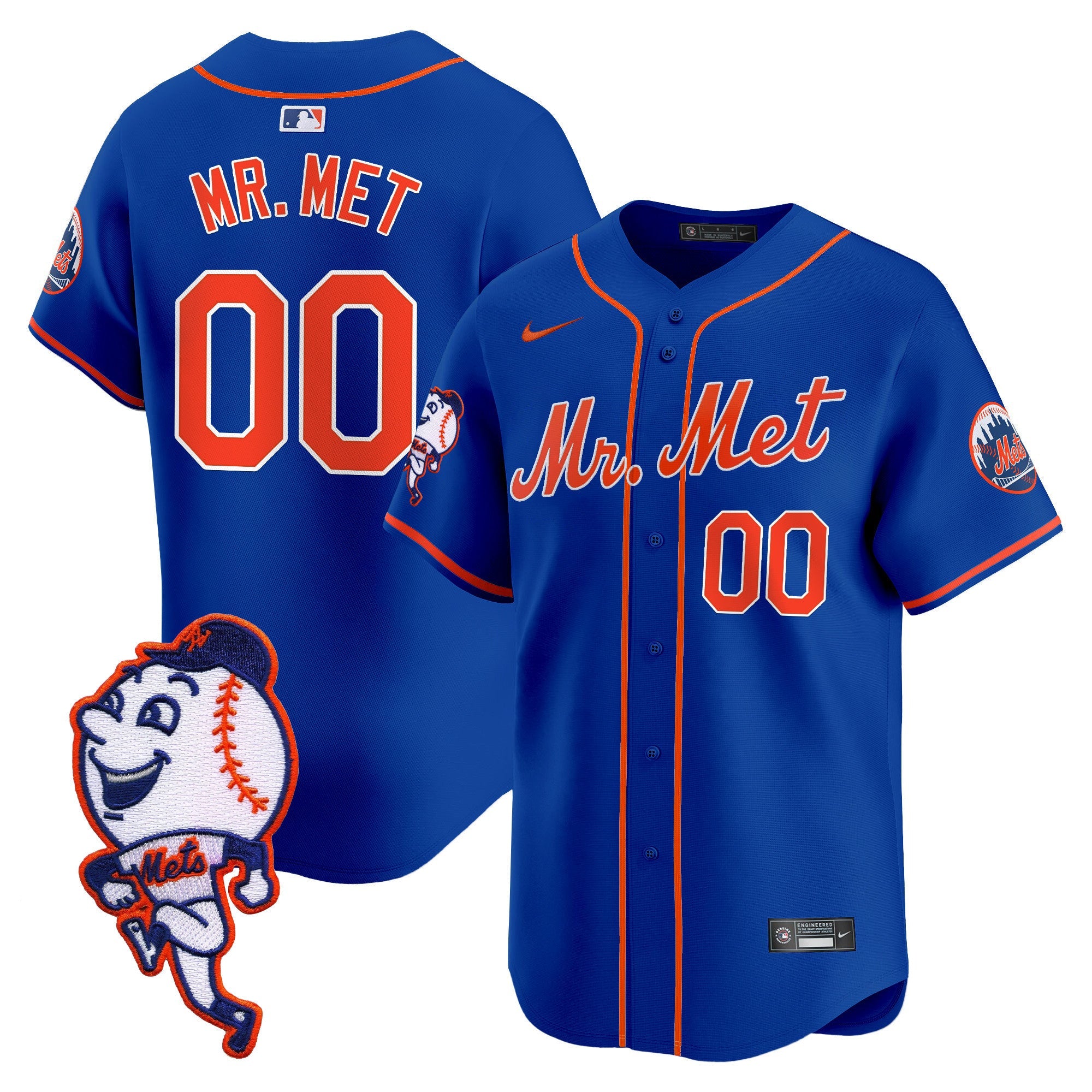 Men’s Mr. Met Patch Vapor Premier Limited Jersey