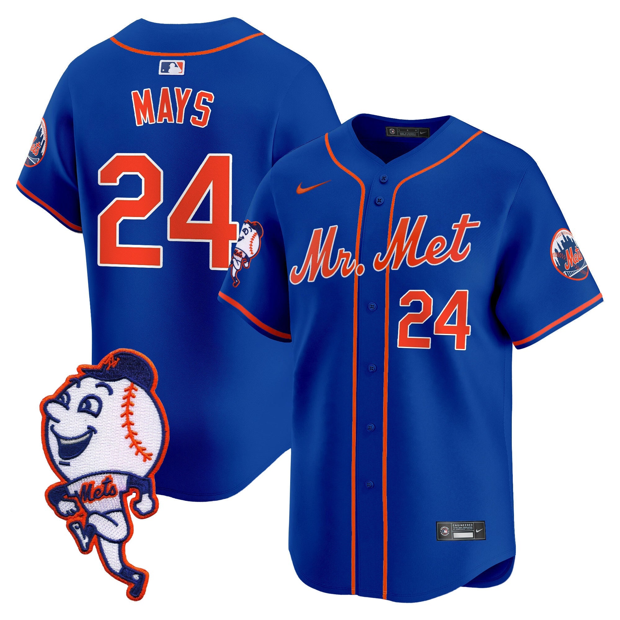 Men’s Mr. Met Patch Vapor Premier Limited Jersey
