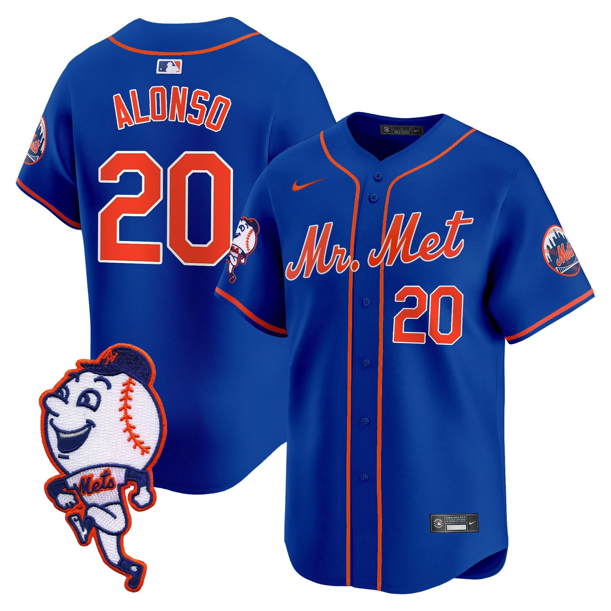 Men’s Mr. Met Patch Vapor Premier Limited Jersey