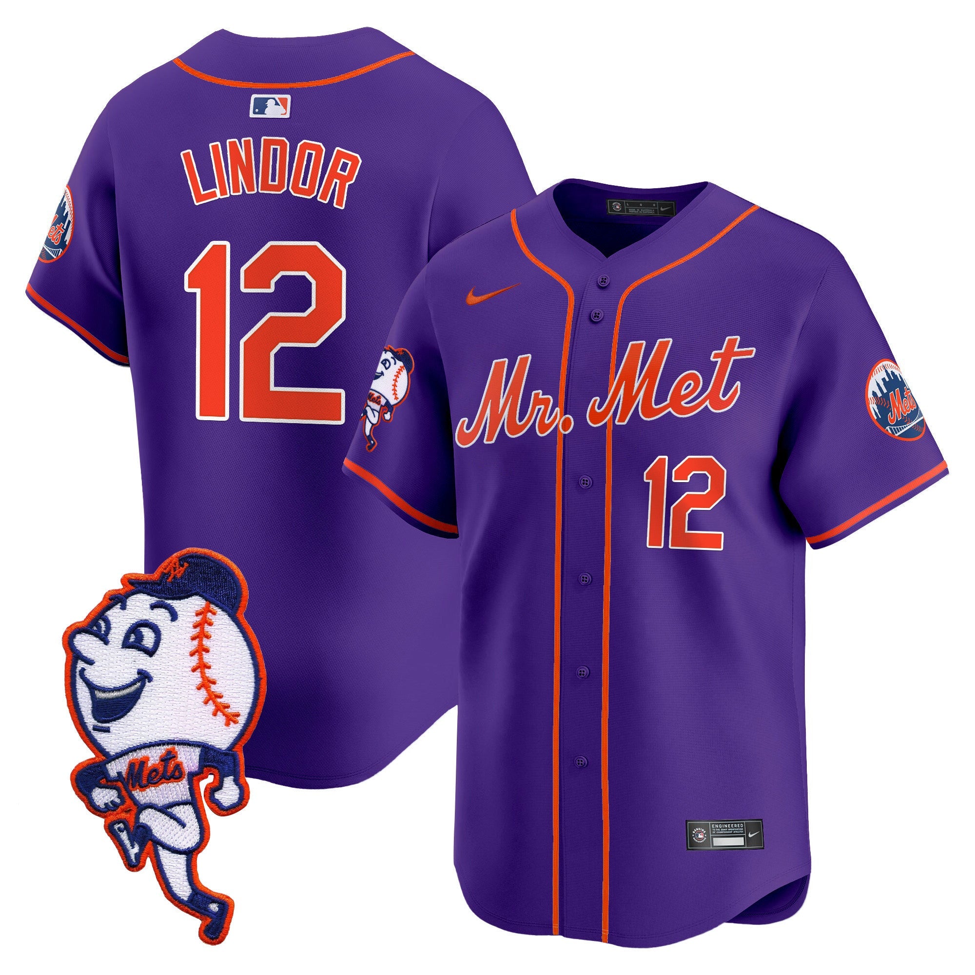 Men’s Mr. Met Patch Vapor Premier Limited Jersey