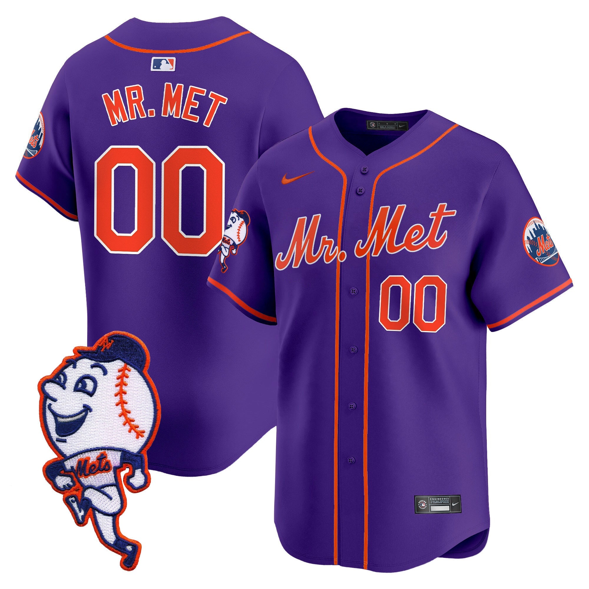Men’s Mr. Met Patch Vapor Premier Limited Jersey