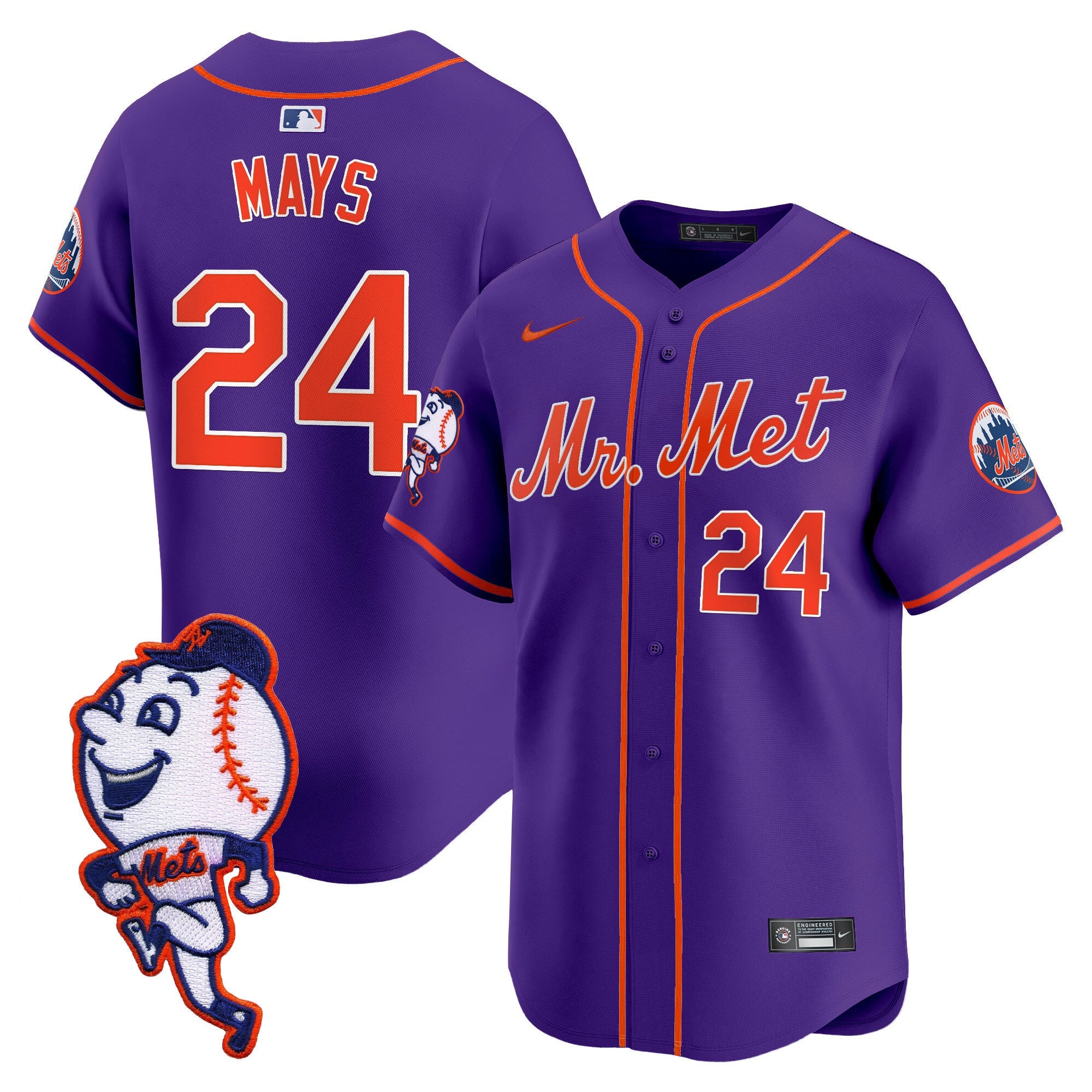Men’s Mr. Met Patch Vapor Premier Limited Jersey