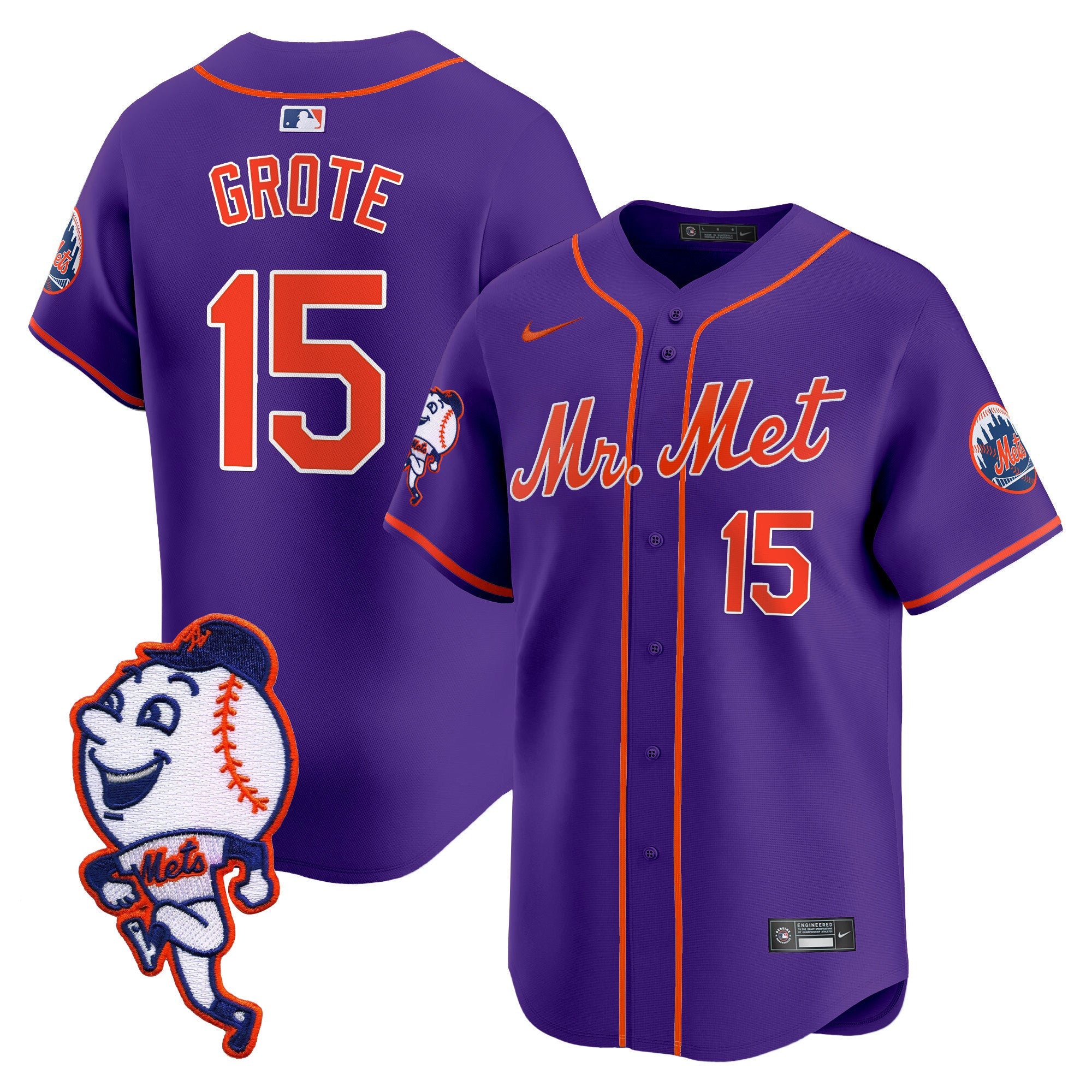 Men’s Mr. Met Patch Vapor Premier Limited Jersey