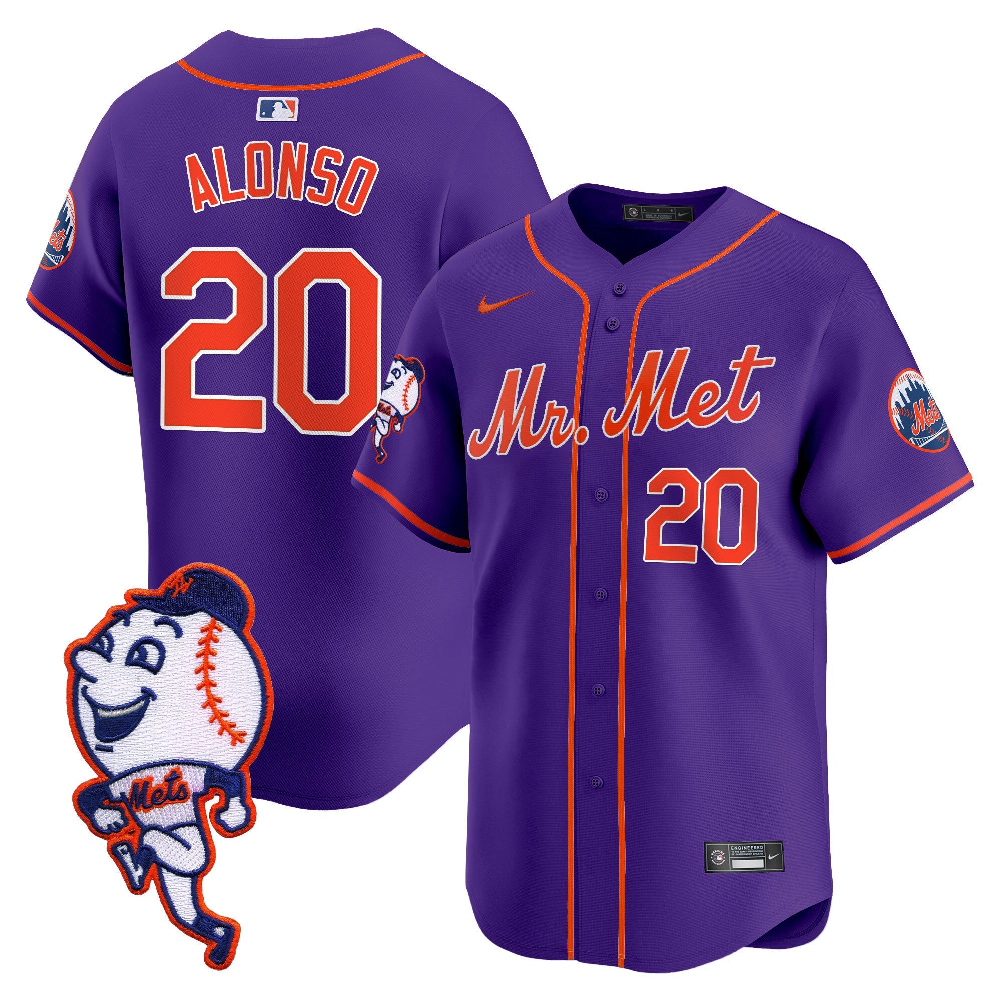 Men’s Mr. Met Patch Vapor Premier Limited Jersey