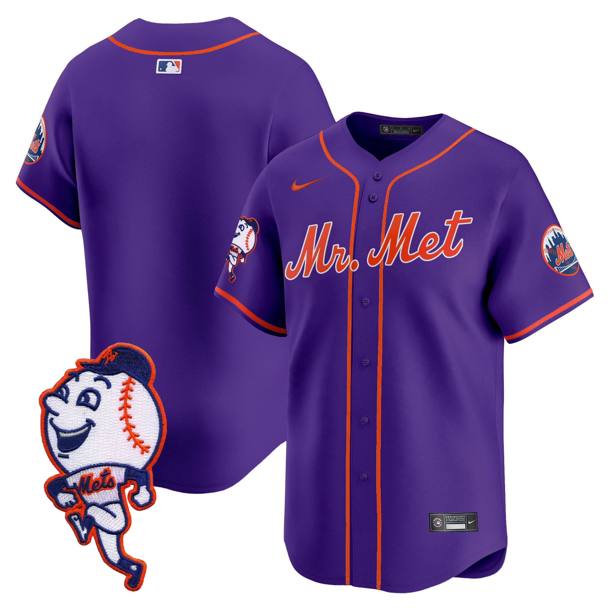 Men’s Mr. Met Patch Vapor Premier Limited Jersey