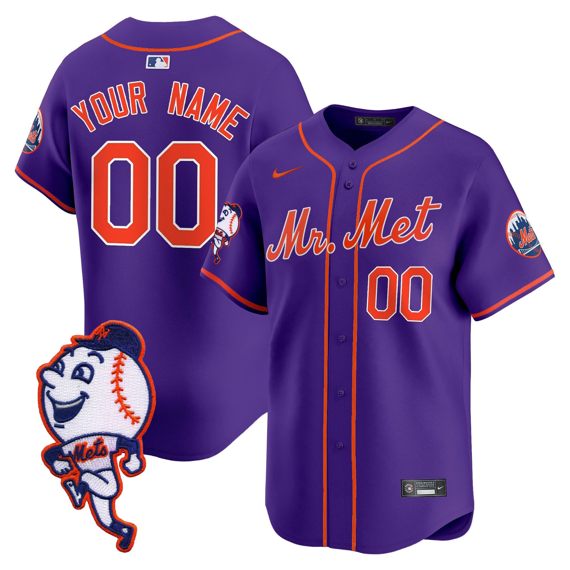 Mr. Met Patch Vapor Premier Limited Custom Jersey