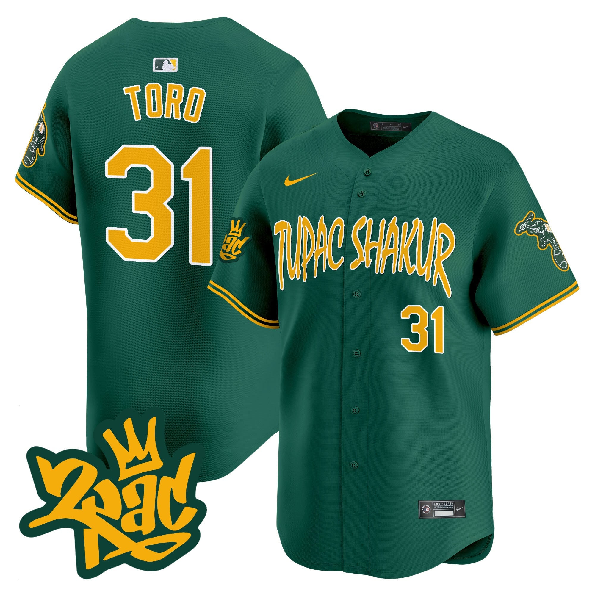 Men’s Oakland Tupac Shakur Vapor Premier Limited Jersey