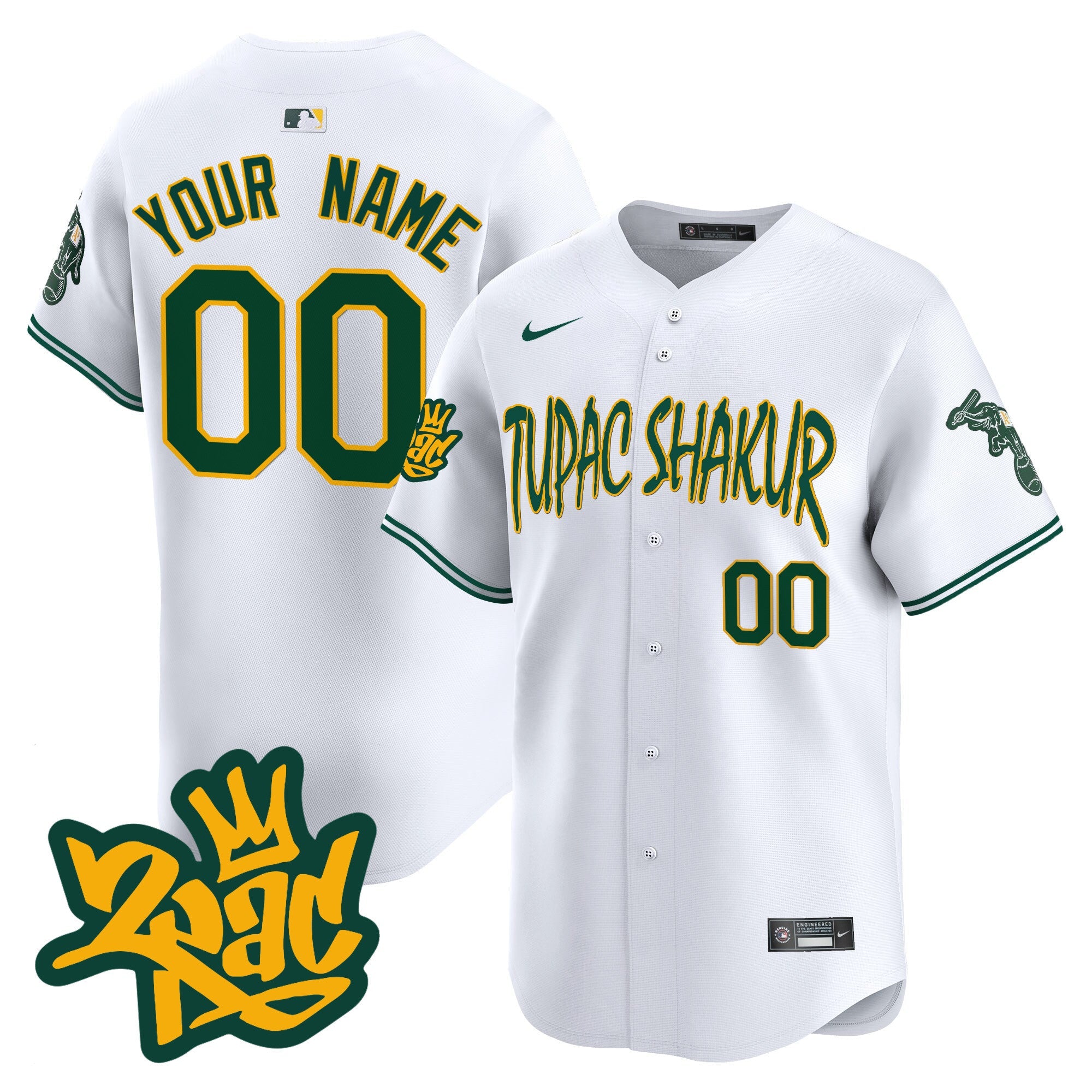 Oakland Tupac Shakur Vapor Premier Limited Custom Jersey
