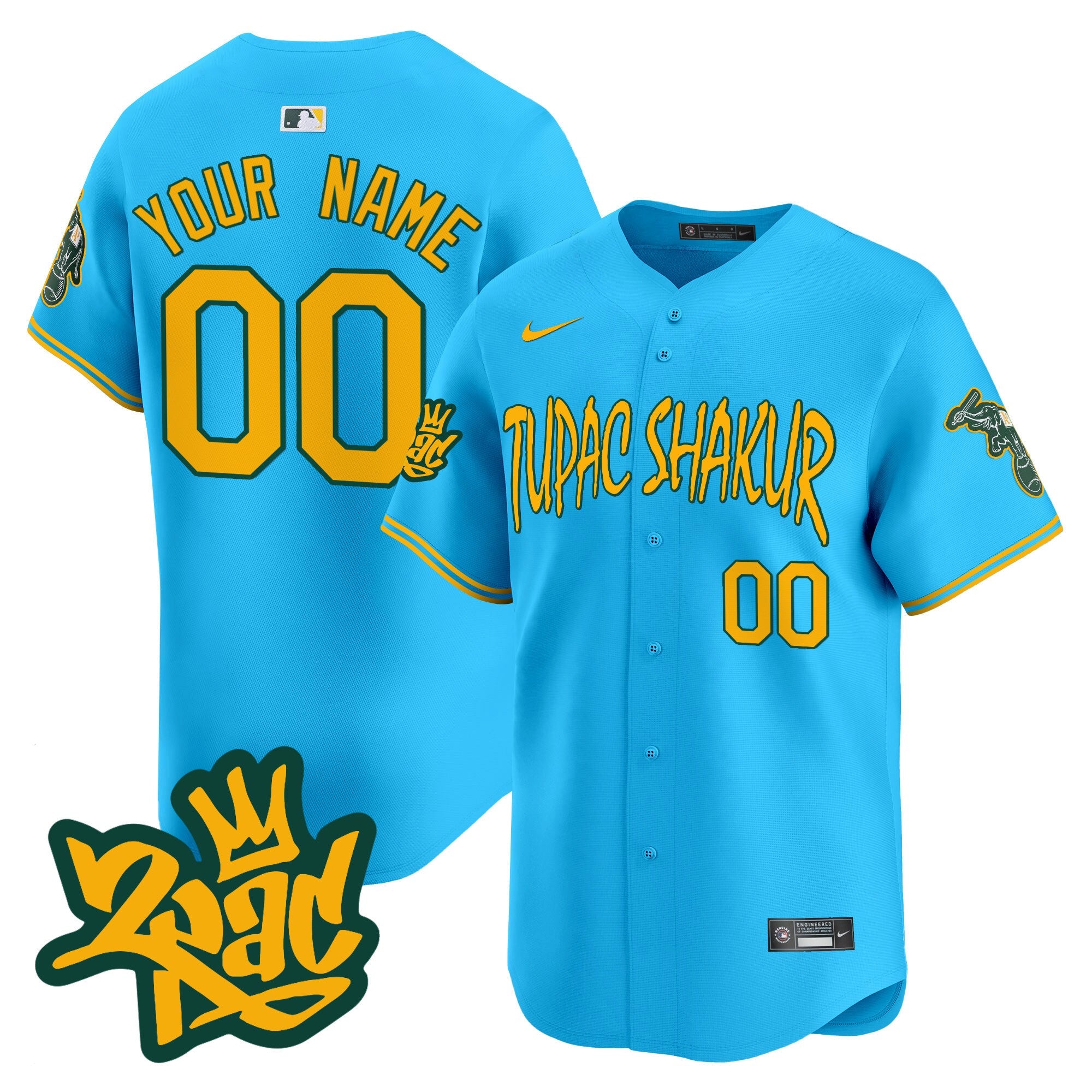 Oakland Tupac Shakur Vapor Premier Limited Custom Jersey