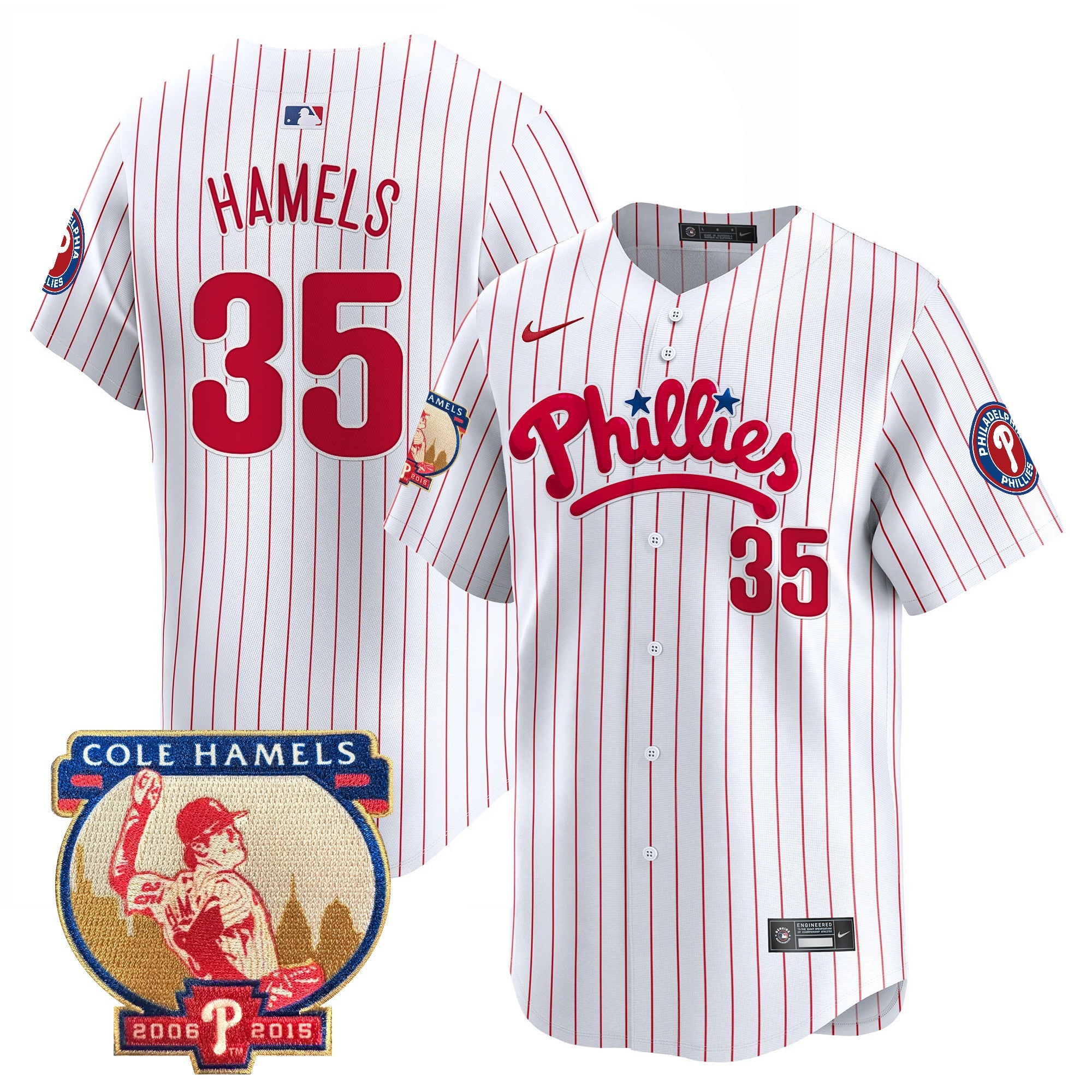 Men’s Cole Hamels Patch Vapor Premier Limited Jersey