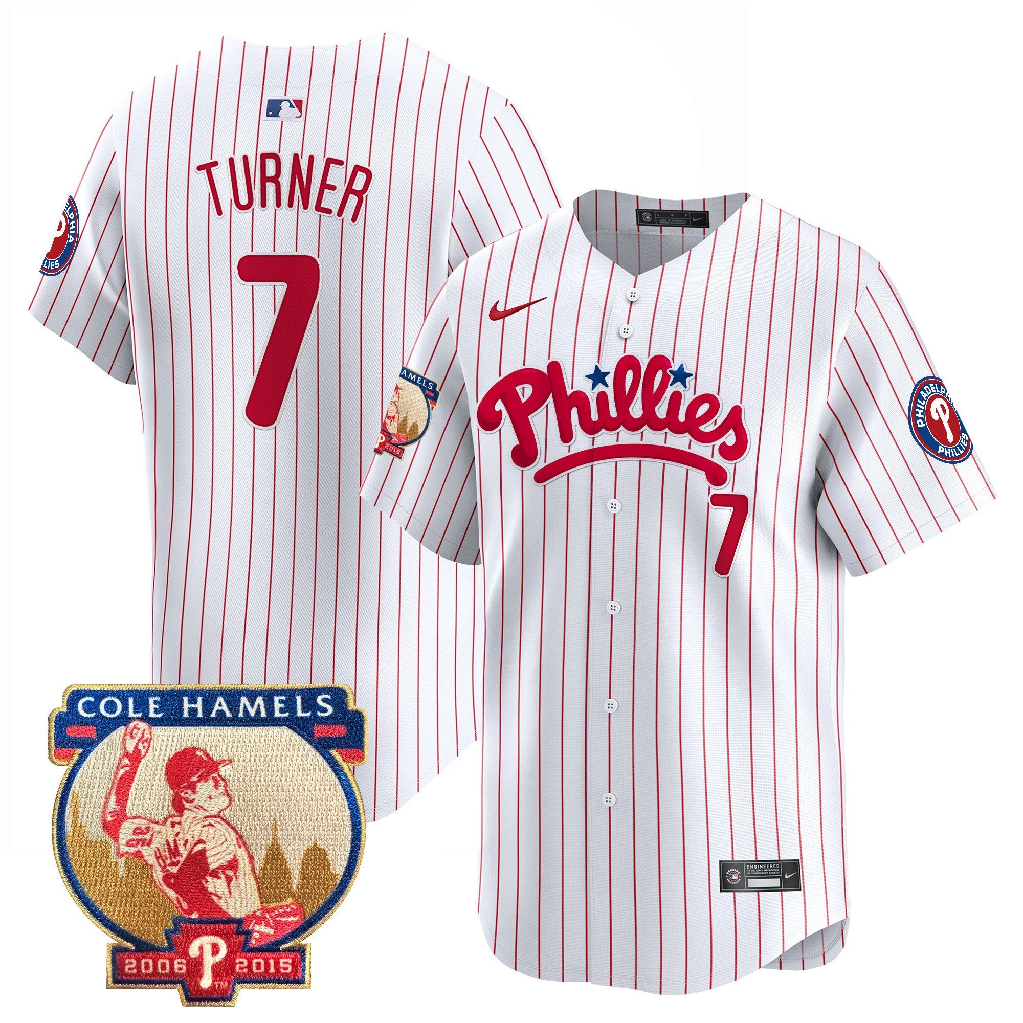 Men’s Cole Hamels Patch Vapor Premier Limited Jersey
