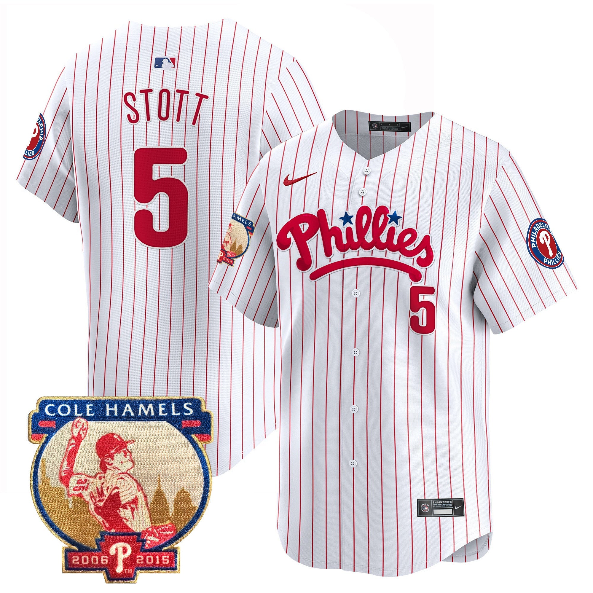 Men’s Cole Hamels Patch Vapor Premier Limited Jersey