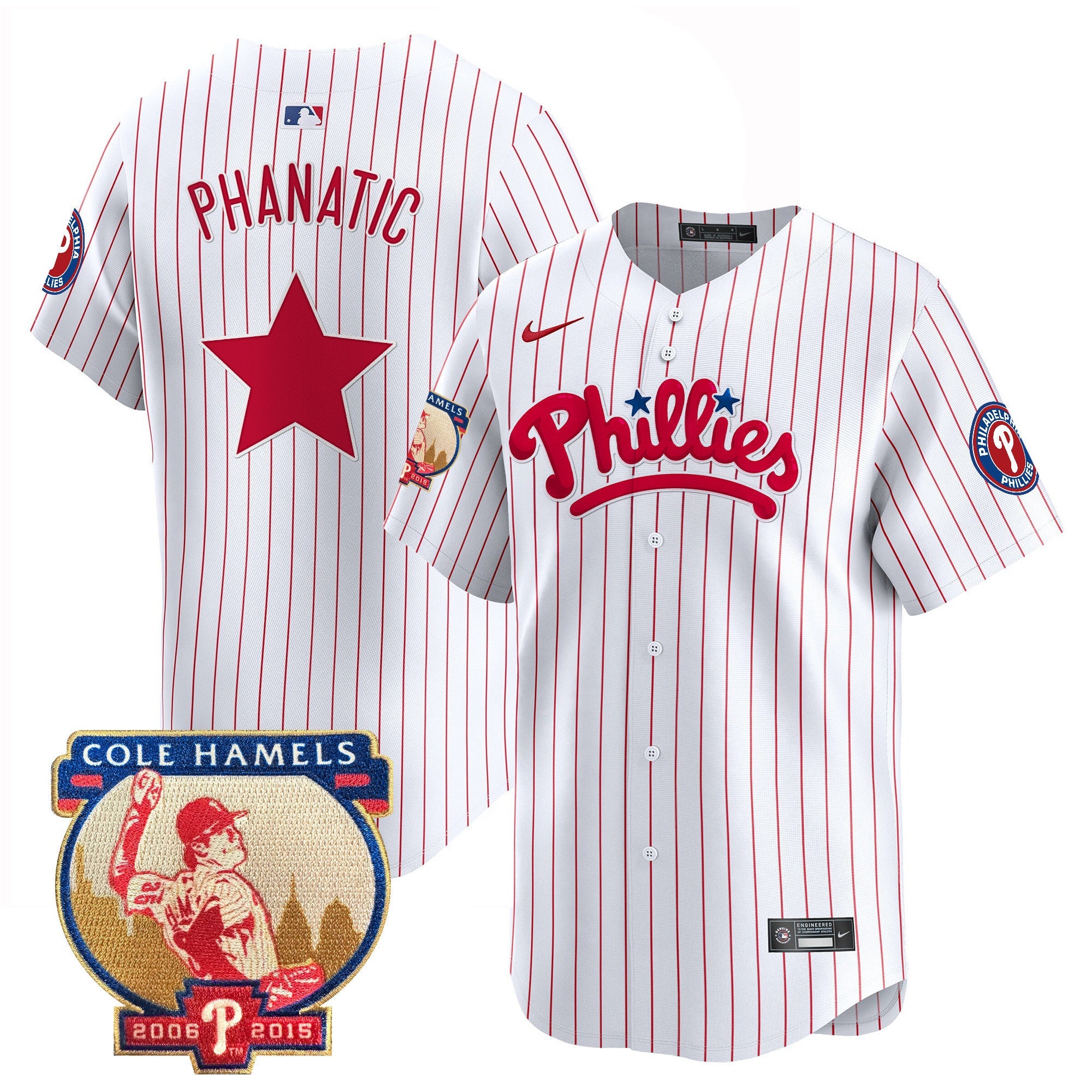 Men’s Cole Hamels Patch Vapor Premier Limited Jersey