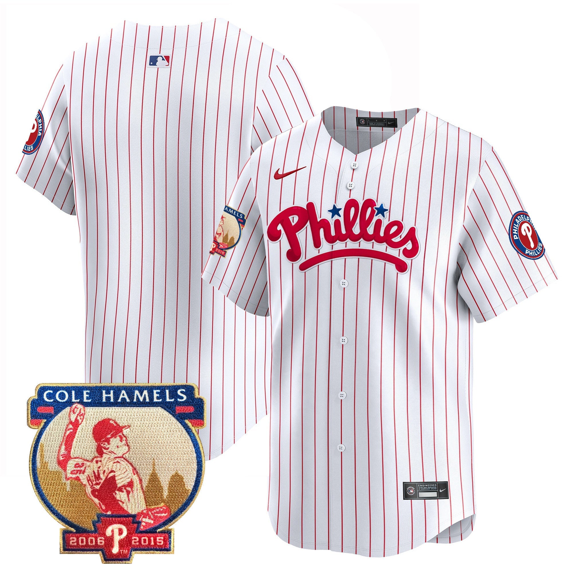 Men’s Cole Hamels Patch Vapor Premier Limited Jersey