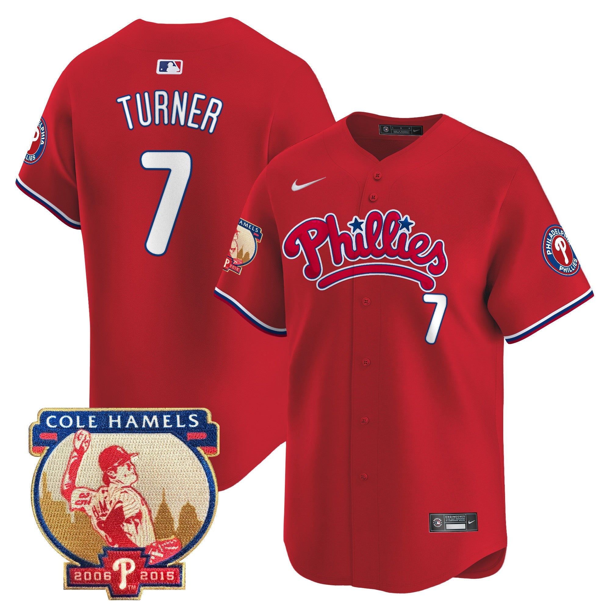Men’s Cole Hamels Patch Vapor Premier Limited Jersey