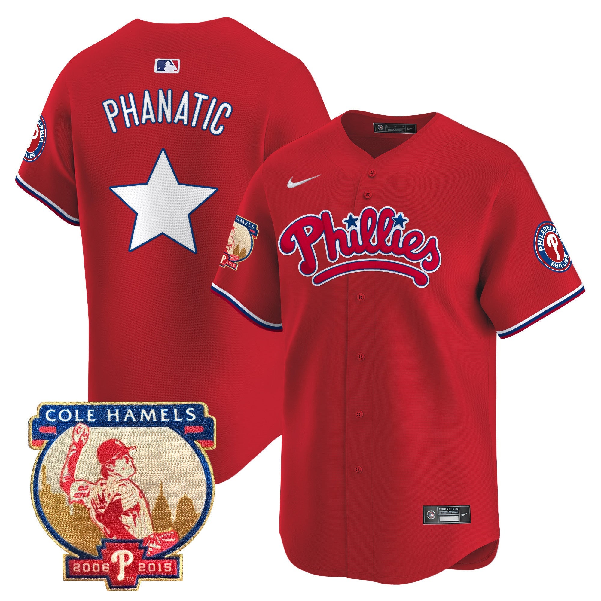 Men’s Cole Hamels Patch Vapor Premier Limited Jersey