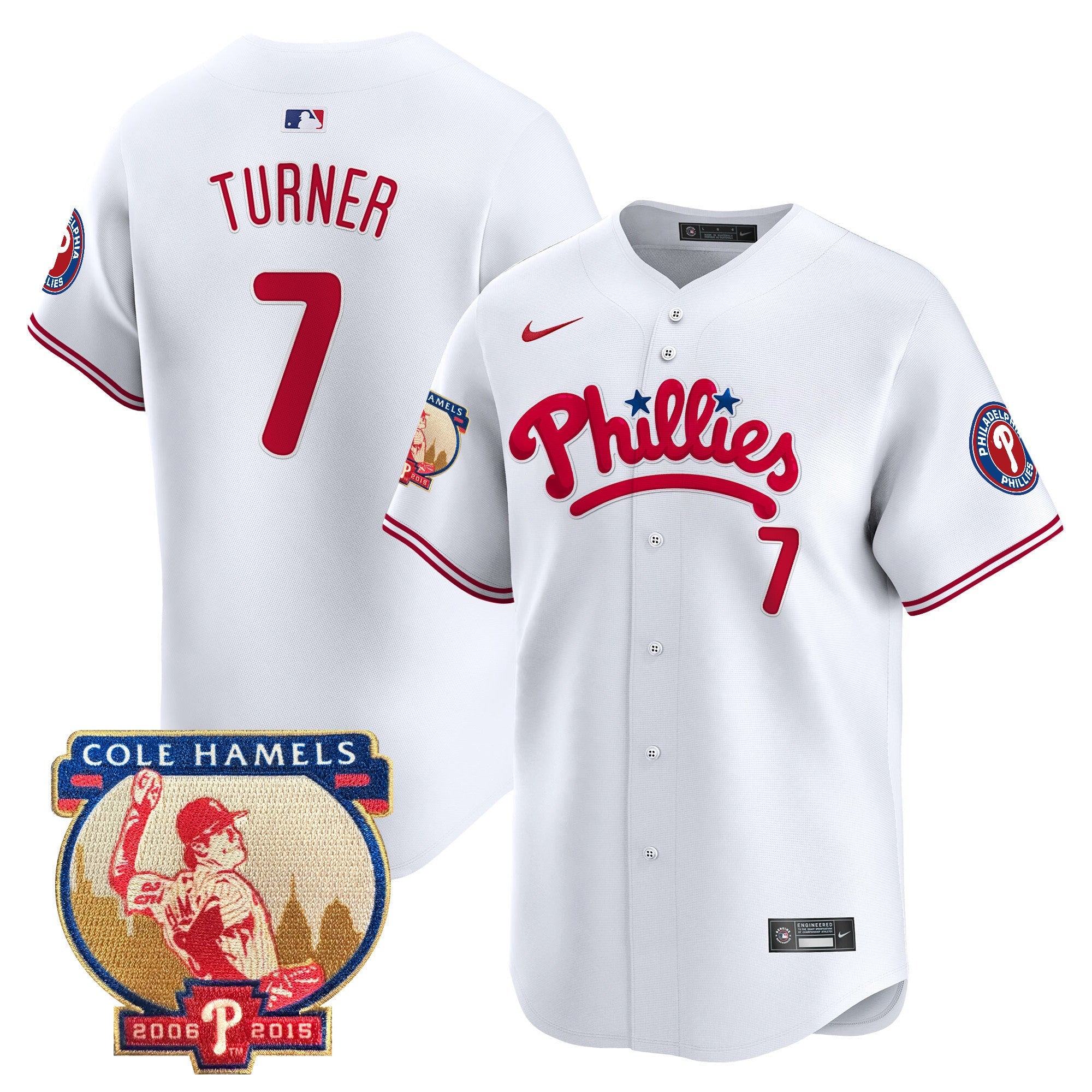 Men’s Cole Hamels Patch Vapor Premier Limited Jersey