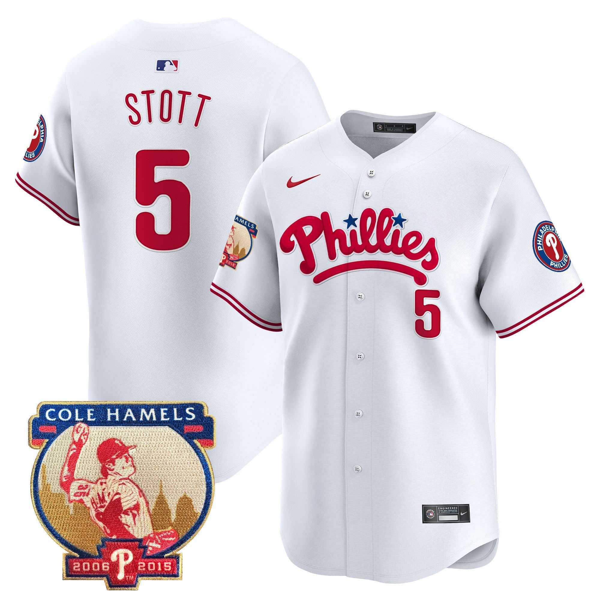 Men’s Cole Hamels Patch Vapor Premier Limited Jersey