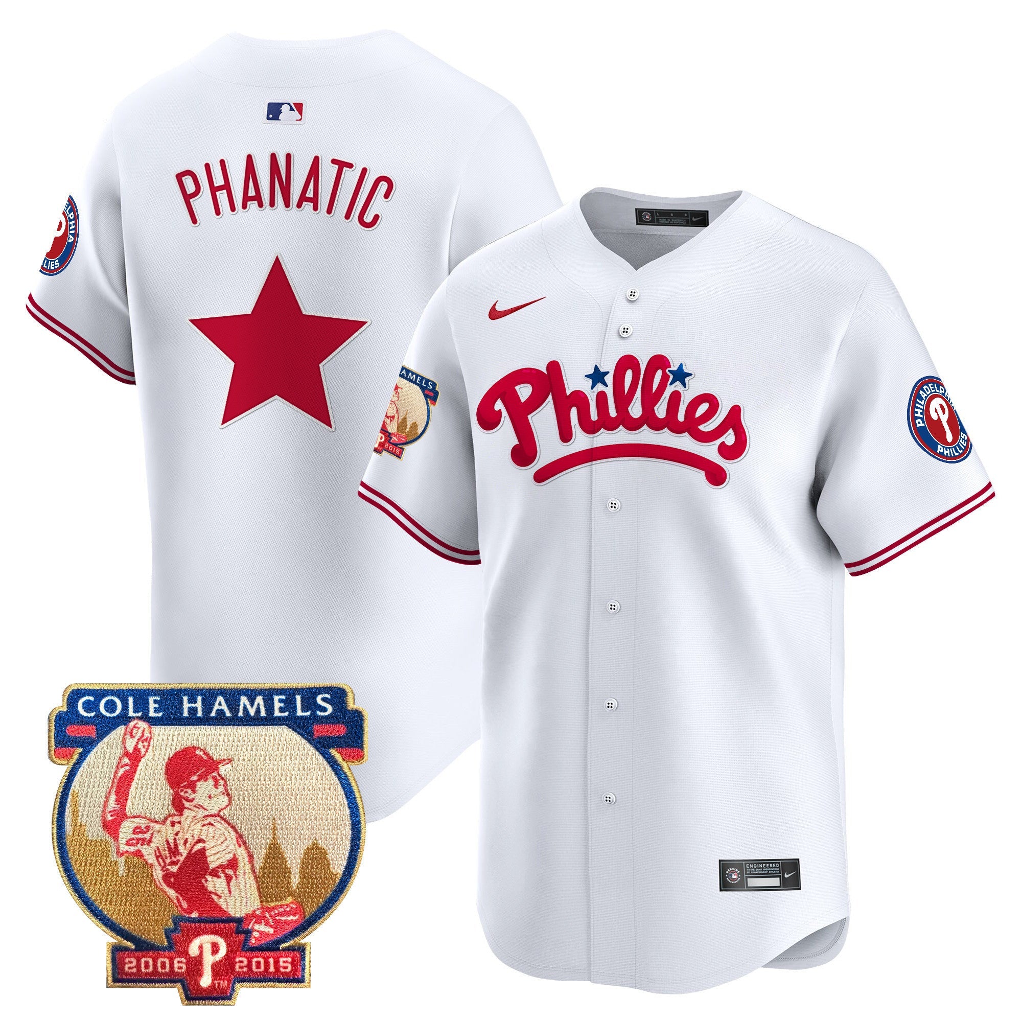 Men’s Cole Hamels Patch Vapor Premier Limited Jersey
