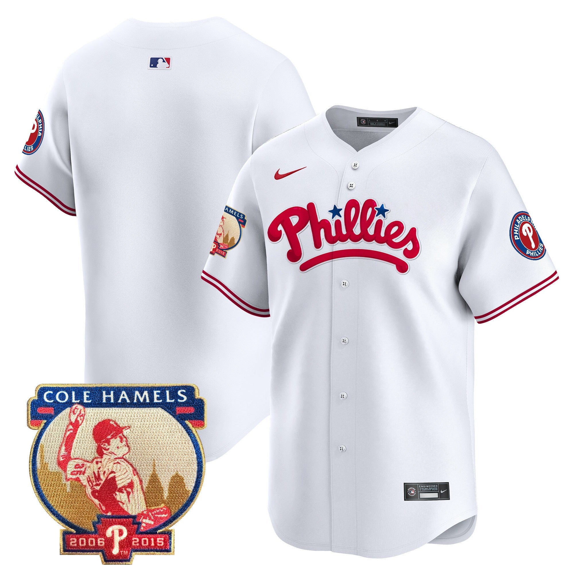 Men’s Cole Hamels Patch Vapor Premier Limited Jersey
