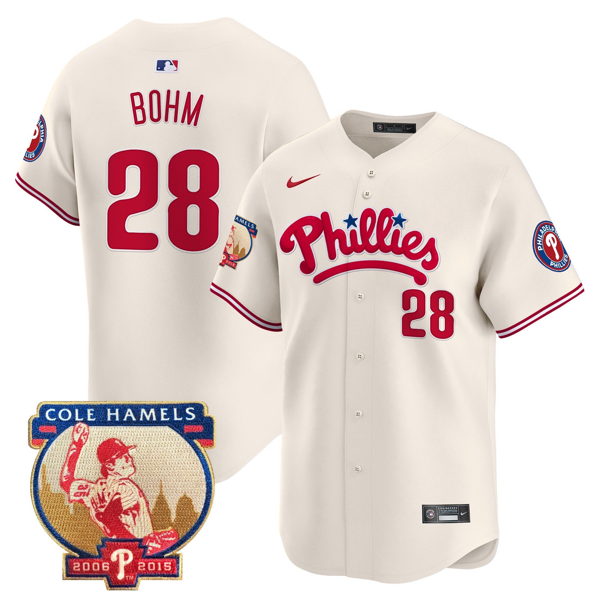 Men’s Cole Hamels Patch Vapor Premier Limited Jersey