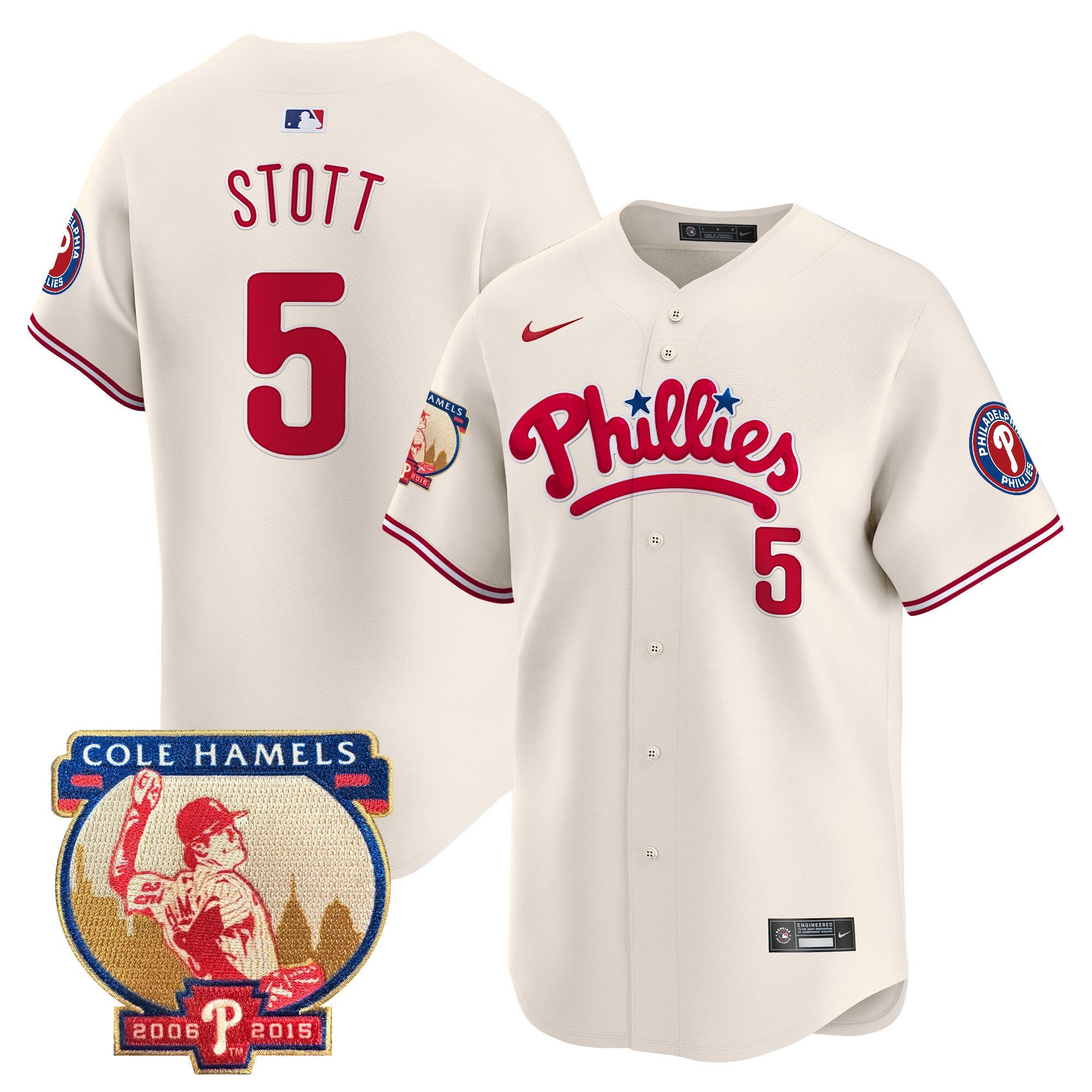Men’s Cole Hamels Patch Vapor Premier Limited Jersey