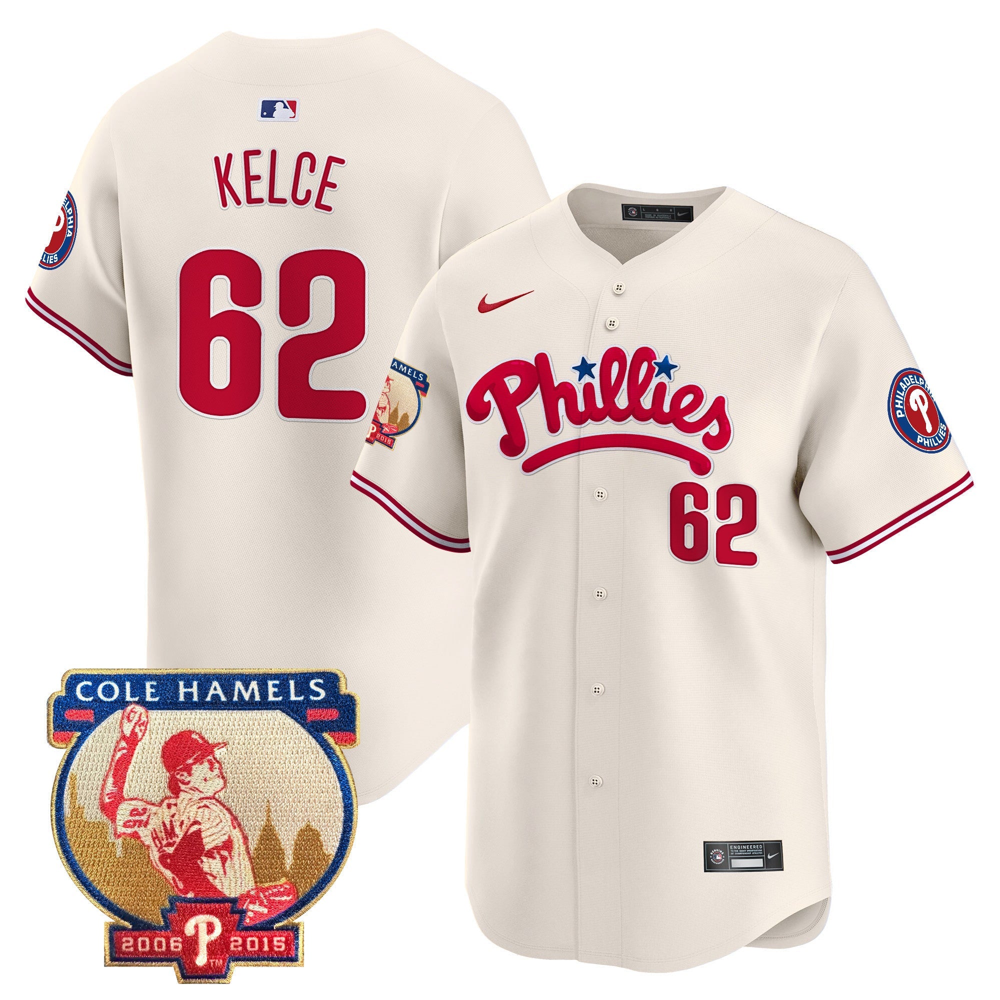 Men’s Cole Hamels Patch Vapor Premier Limited Jersey