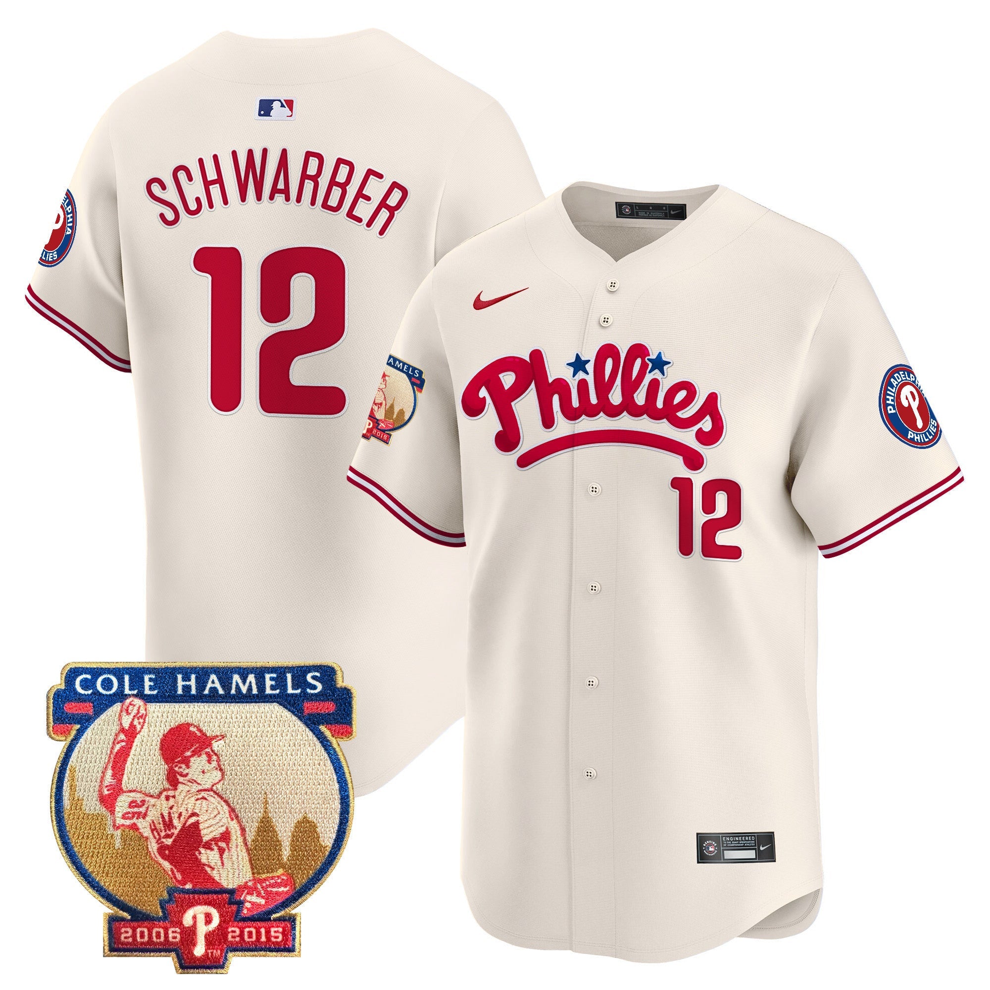 Men’s Cole Hamels Patch Vapor Premier Limited Jersey